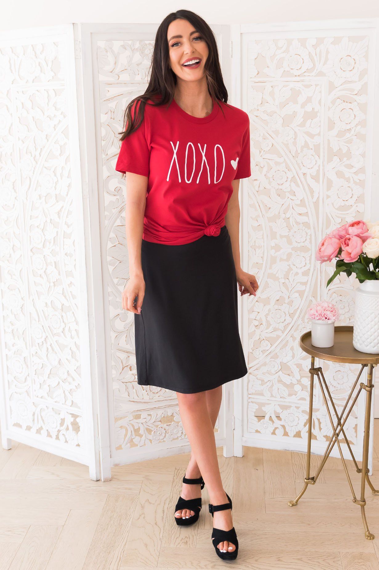 Crushing On You Modest A-line Skirt Modest Dresses vendor-unknown