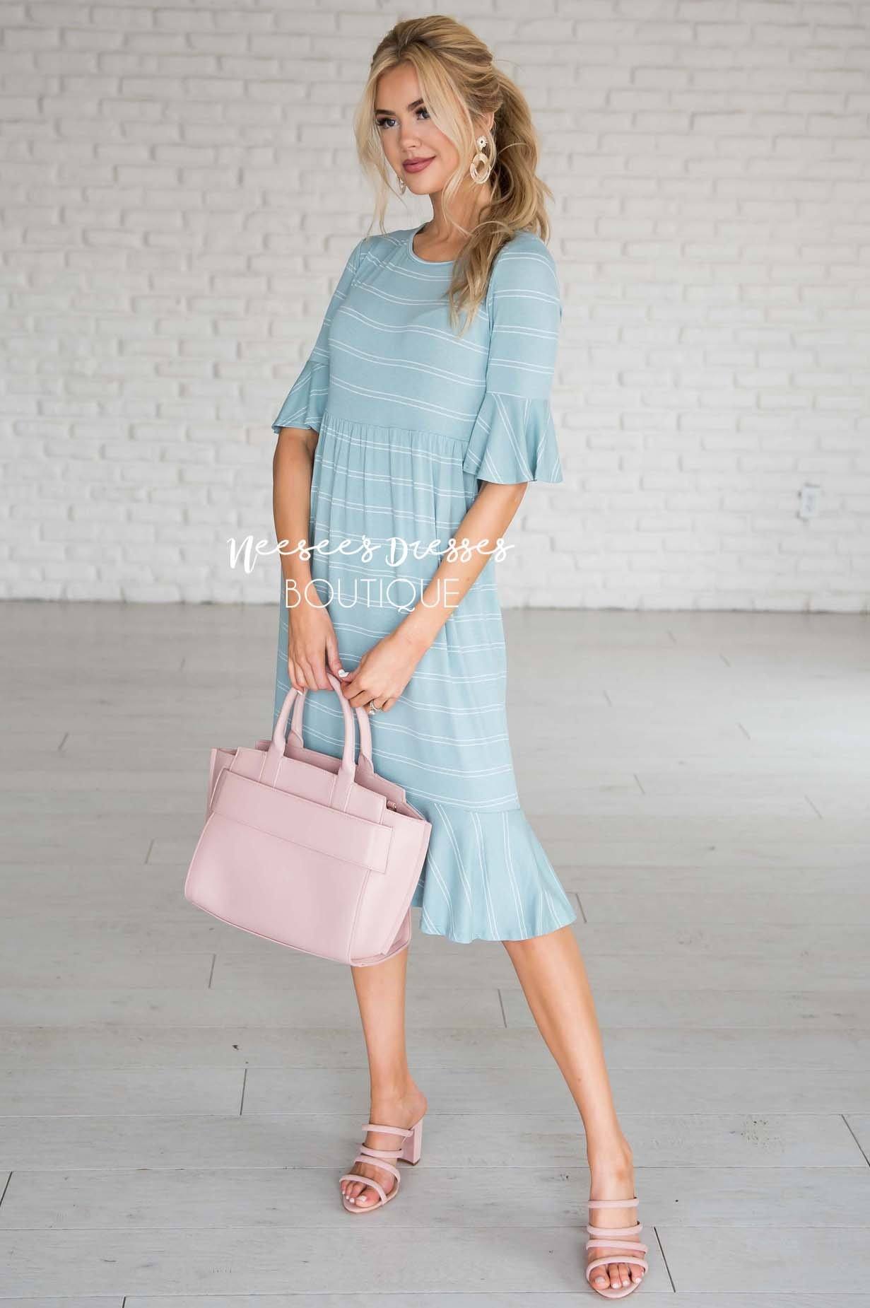 The Jessa Bell Sleeve Dress Modest Dresses vendor-unknown
