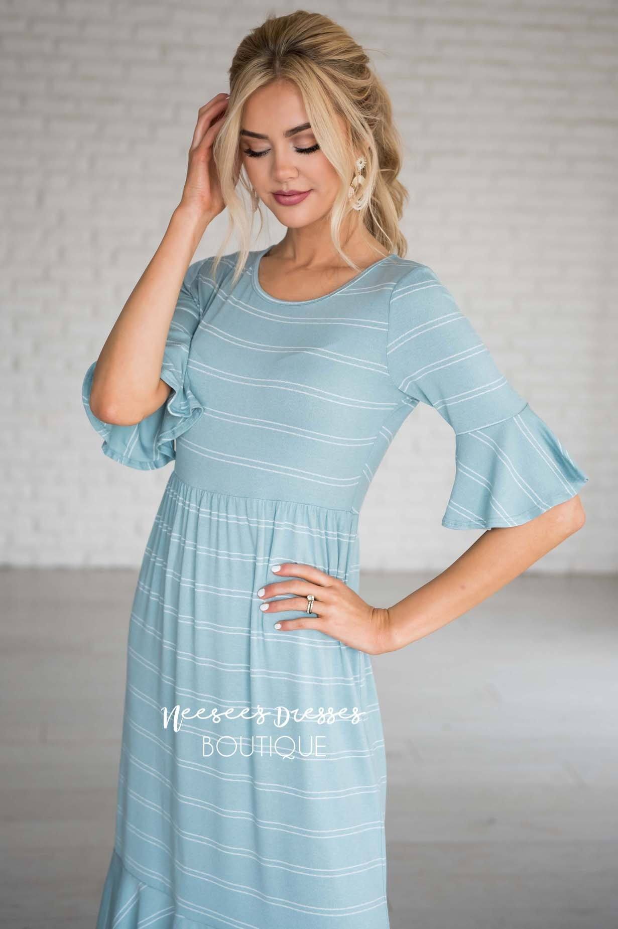 The Jessa Bell Sleeve Dress Modest Dresses vendor-unknown