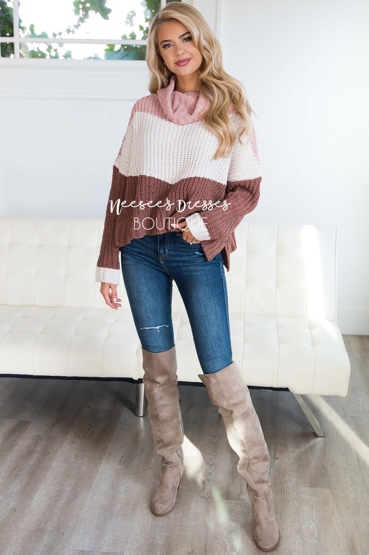 Neapolitan Turtleneck Sweater Tops vendor-unknown