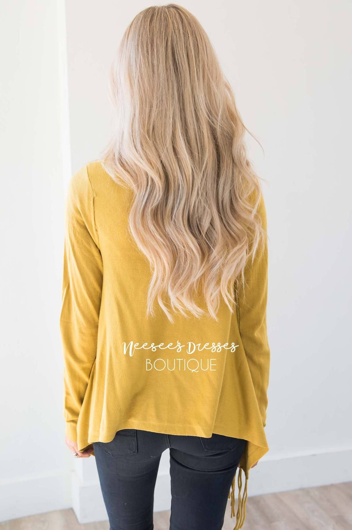 New Stories Fringe Wrap Sweater Tops vendor-unknown