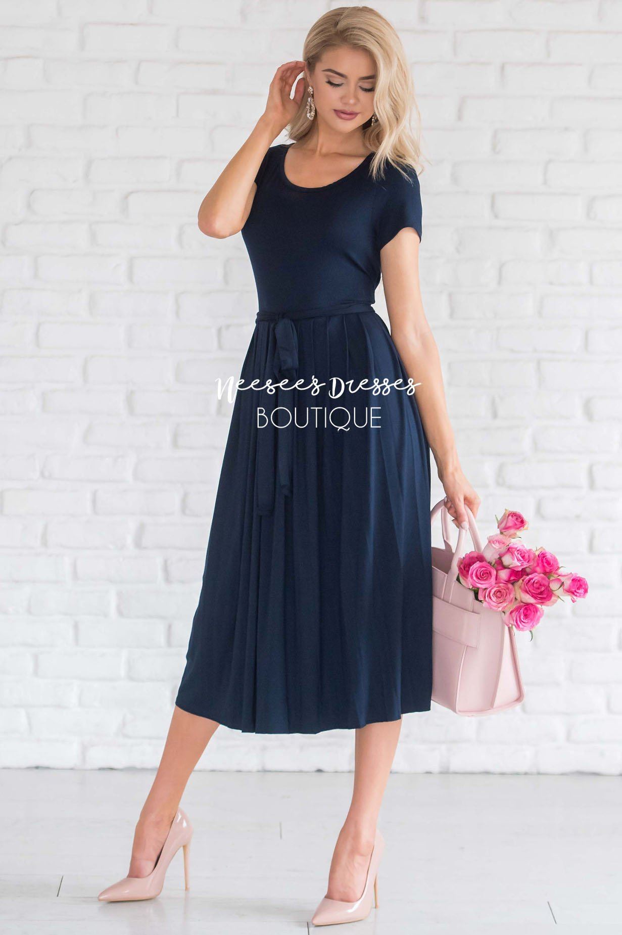 The Molly Pleats Dress Modest Dresses vendor-unknown