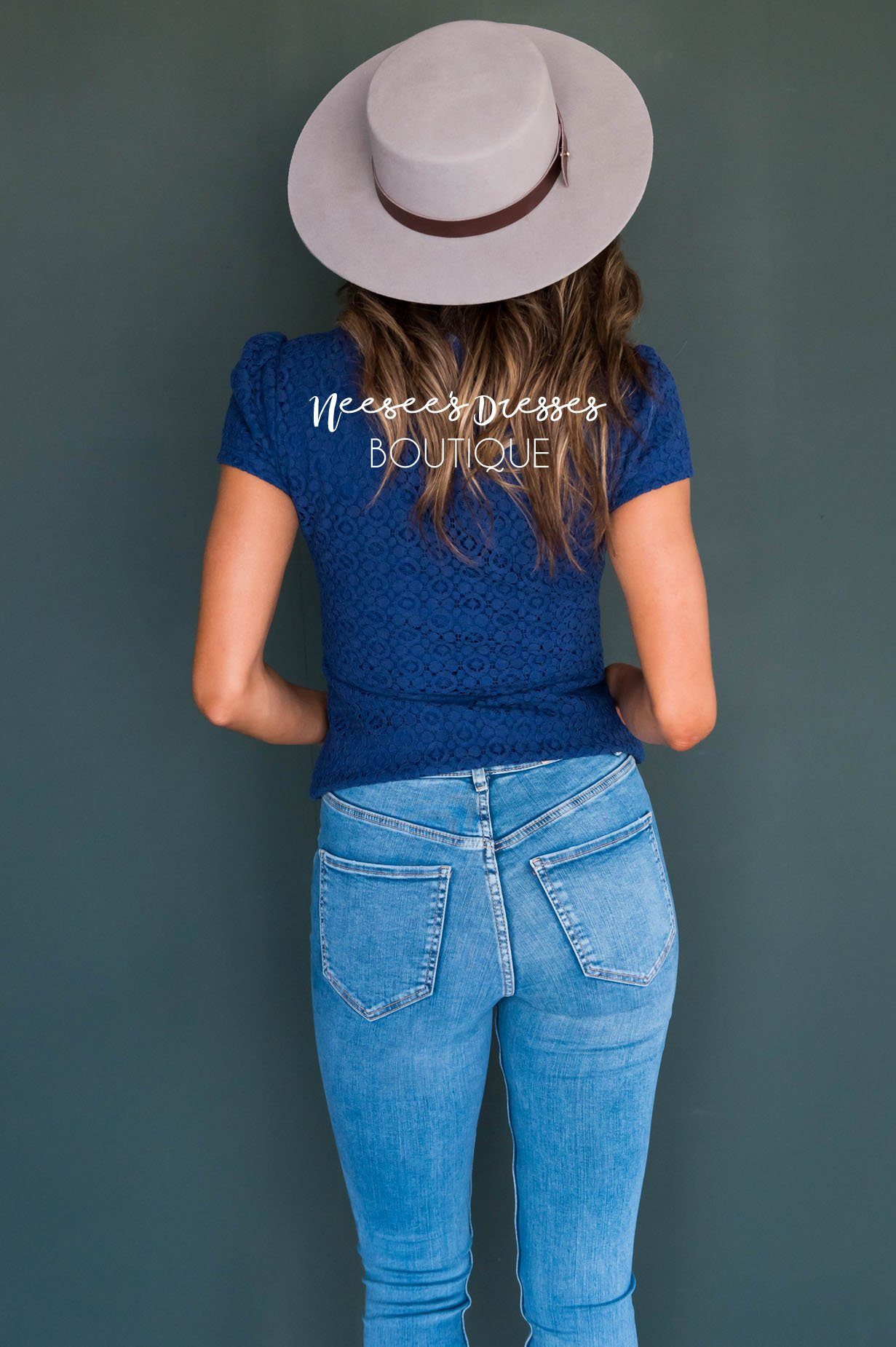 Eyelet Lace Blouse Tops vendor-unknown