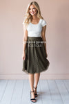 Pretty in Dots Modest Skirt Skirts vendor-unknown
