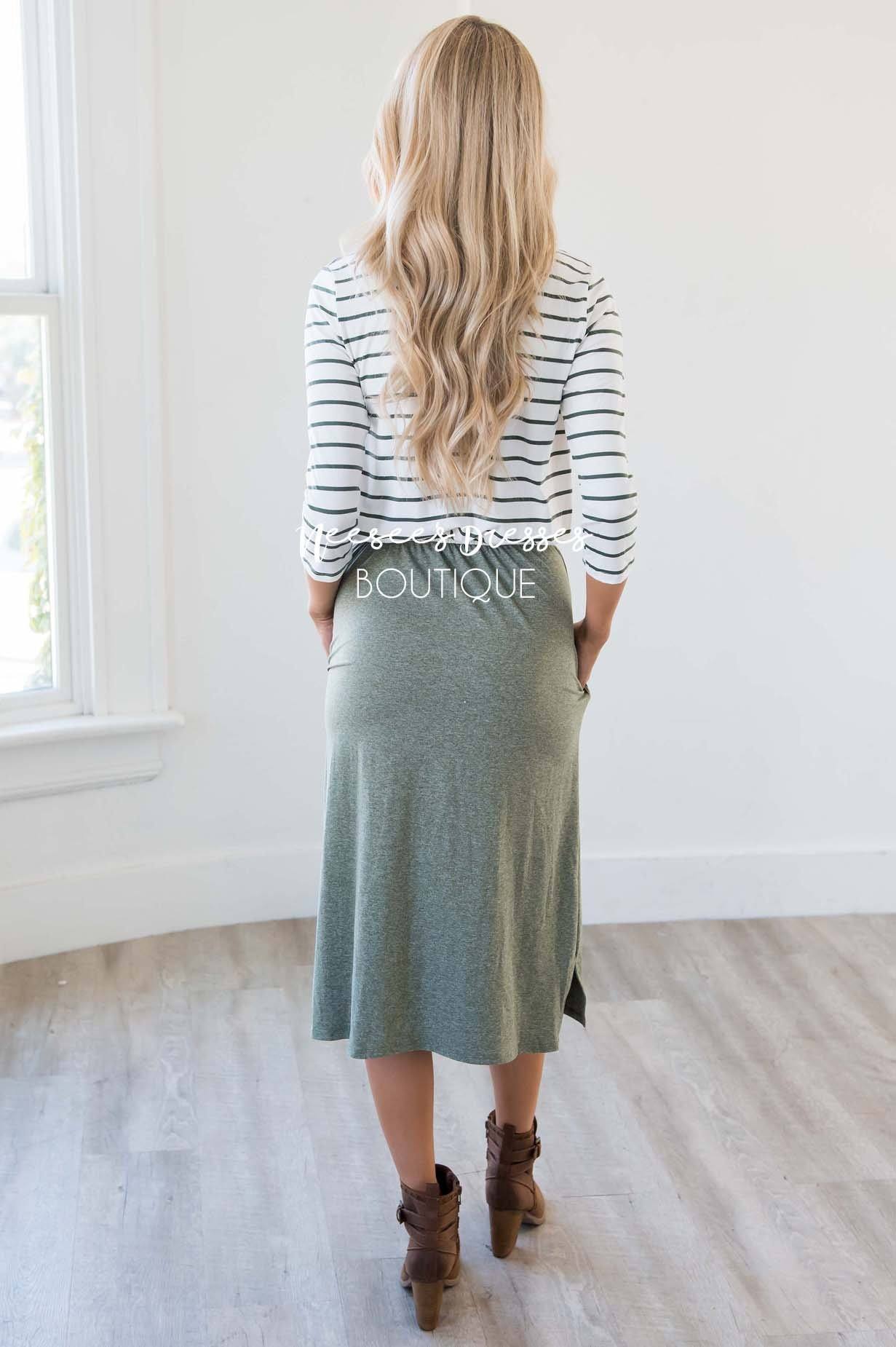 The Hannah - 3/4 Length Sleeves Modest Dresses vendor-unknown