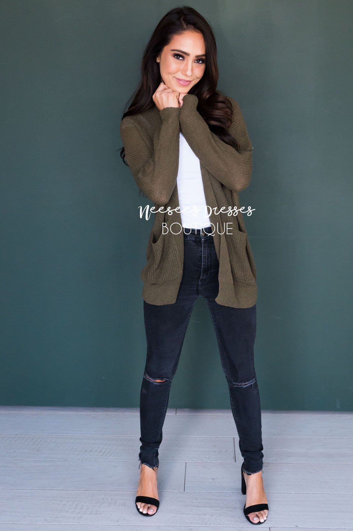 Light Weight Open Weave Cardigan Tops vendor-unknown