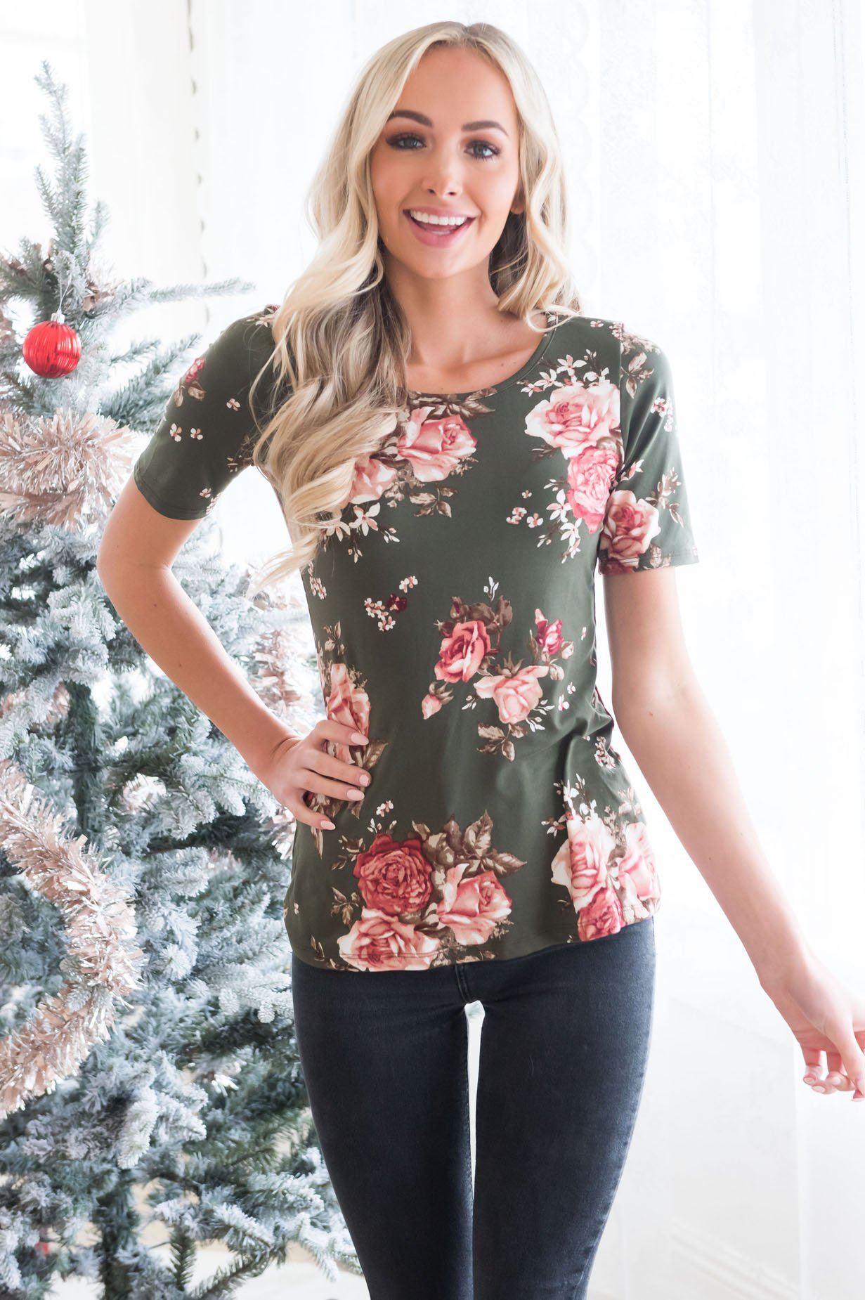 Make It Sweet Floral Scoop Neck Top Tops vendor-unknown