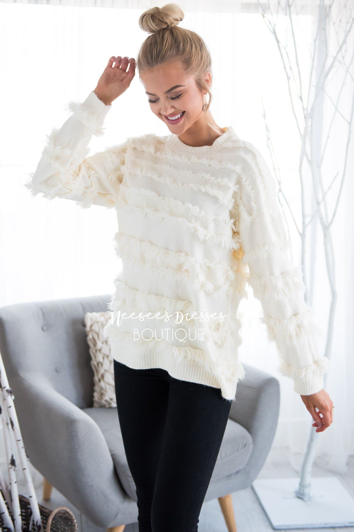 On The Fringe Sweater Tops vendor-unknown