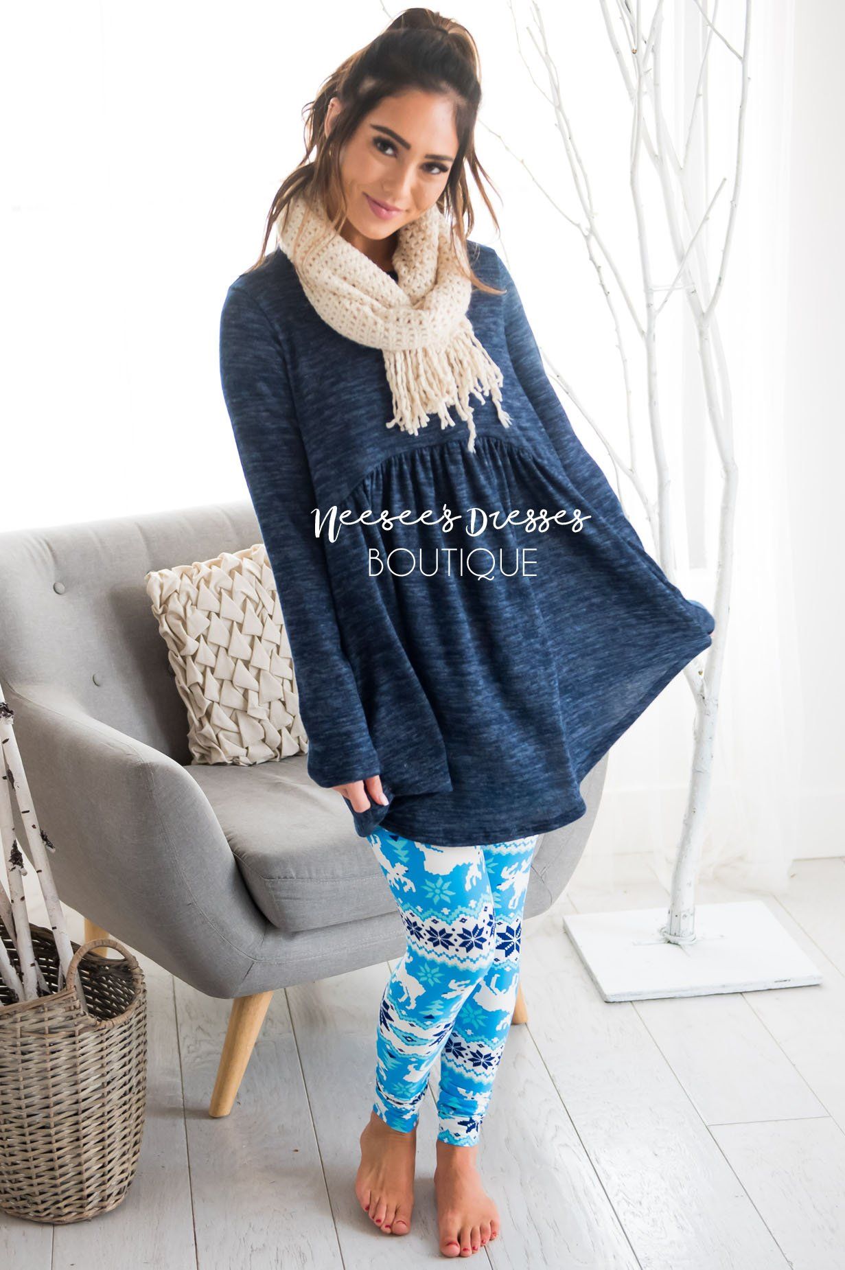 Soft Babydoll Sweater Modest Dresses vendor-unknown