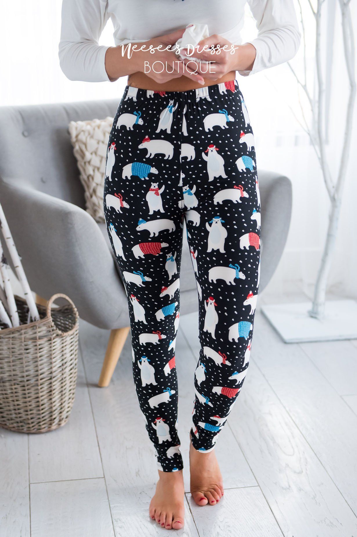 Polar Express Christmas Leggings Accessories & Shoes vendor-unknown