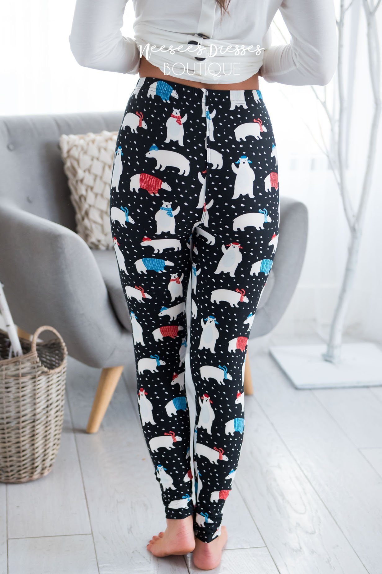 Polar Express Christmas Leggings Accessories & Shoes vendor-unknown