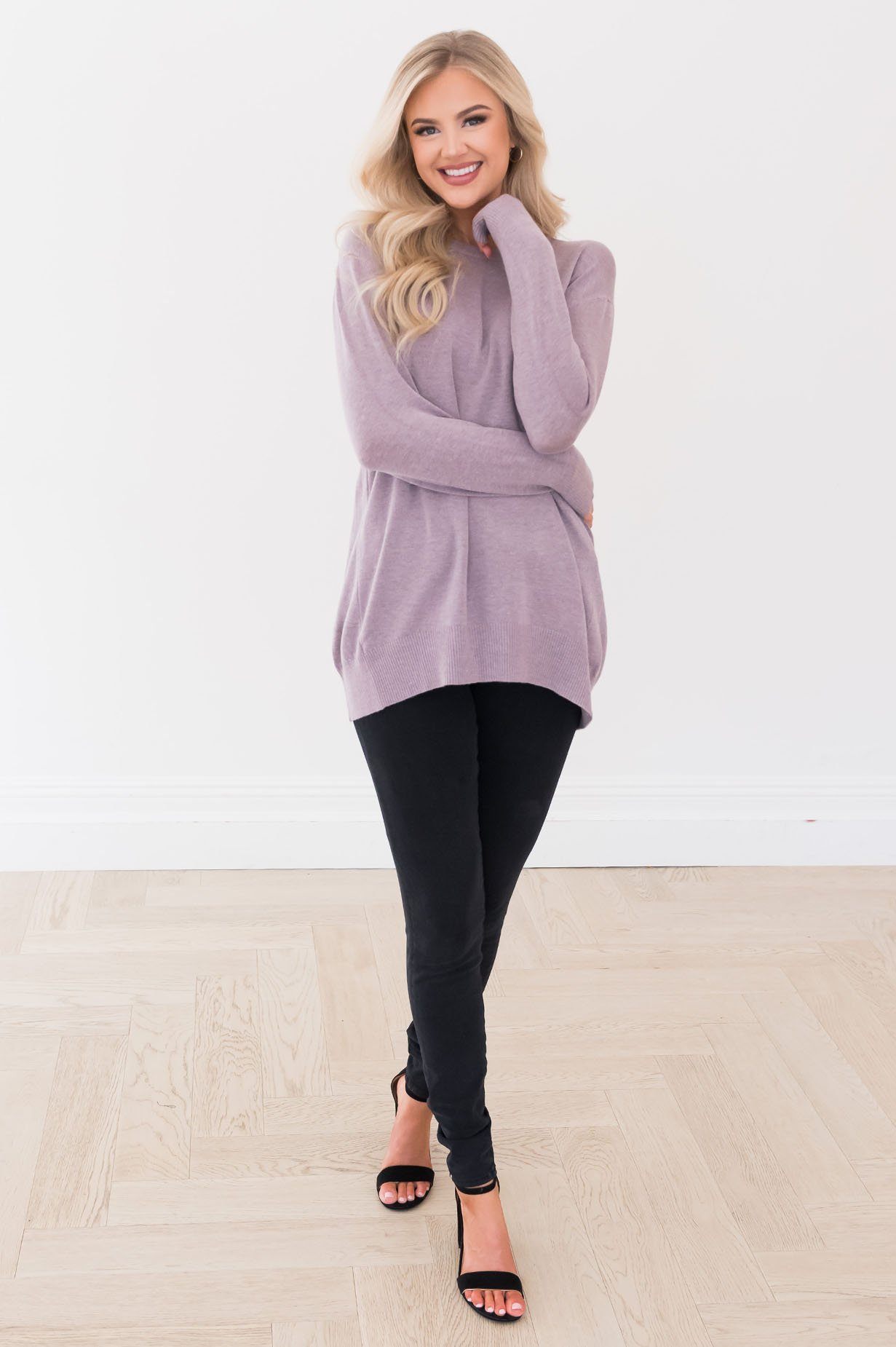 Live in The Moment Oversize Sweater Modest Dresses vendor-unknown