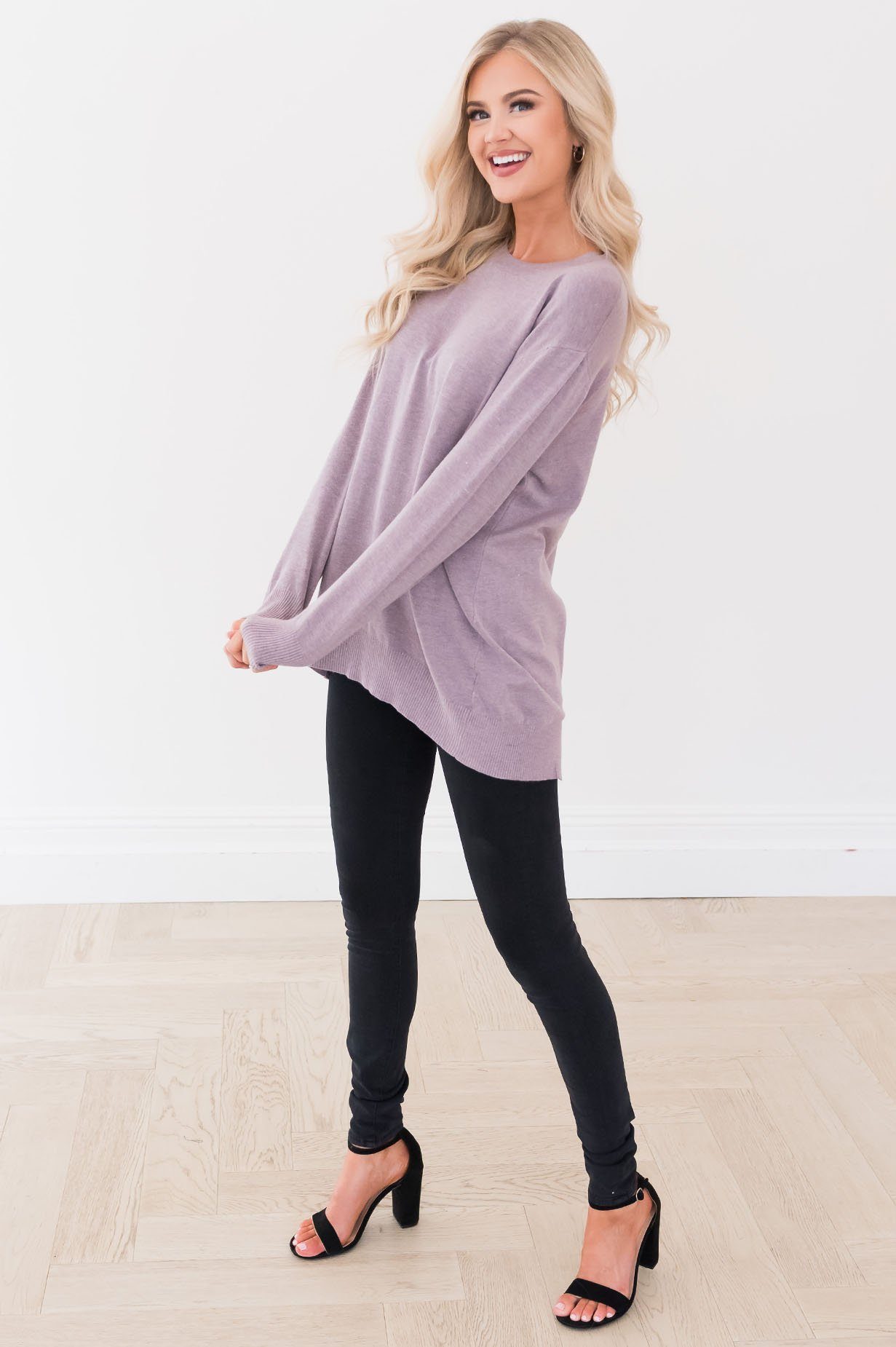 Live in The Moment Oversize Sweater Modest Dresses vendor-unknown