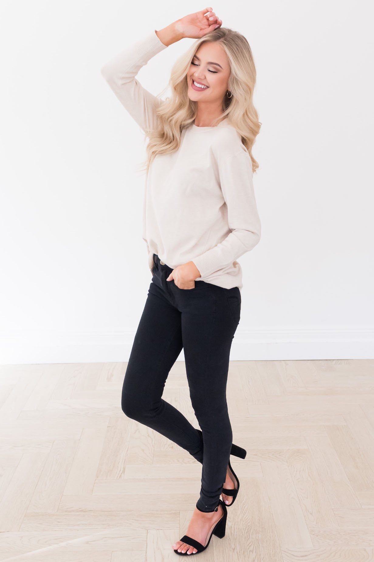 Live in The Moment Oversize Sweater Modest Dresses vendor-unknown