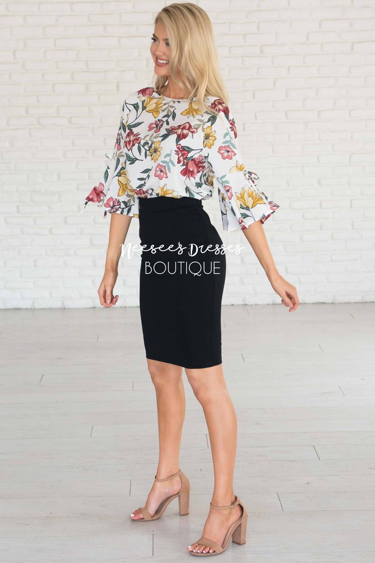 Perfect Fit Black Pencil Skirt Skirts vendor-unknown