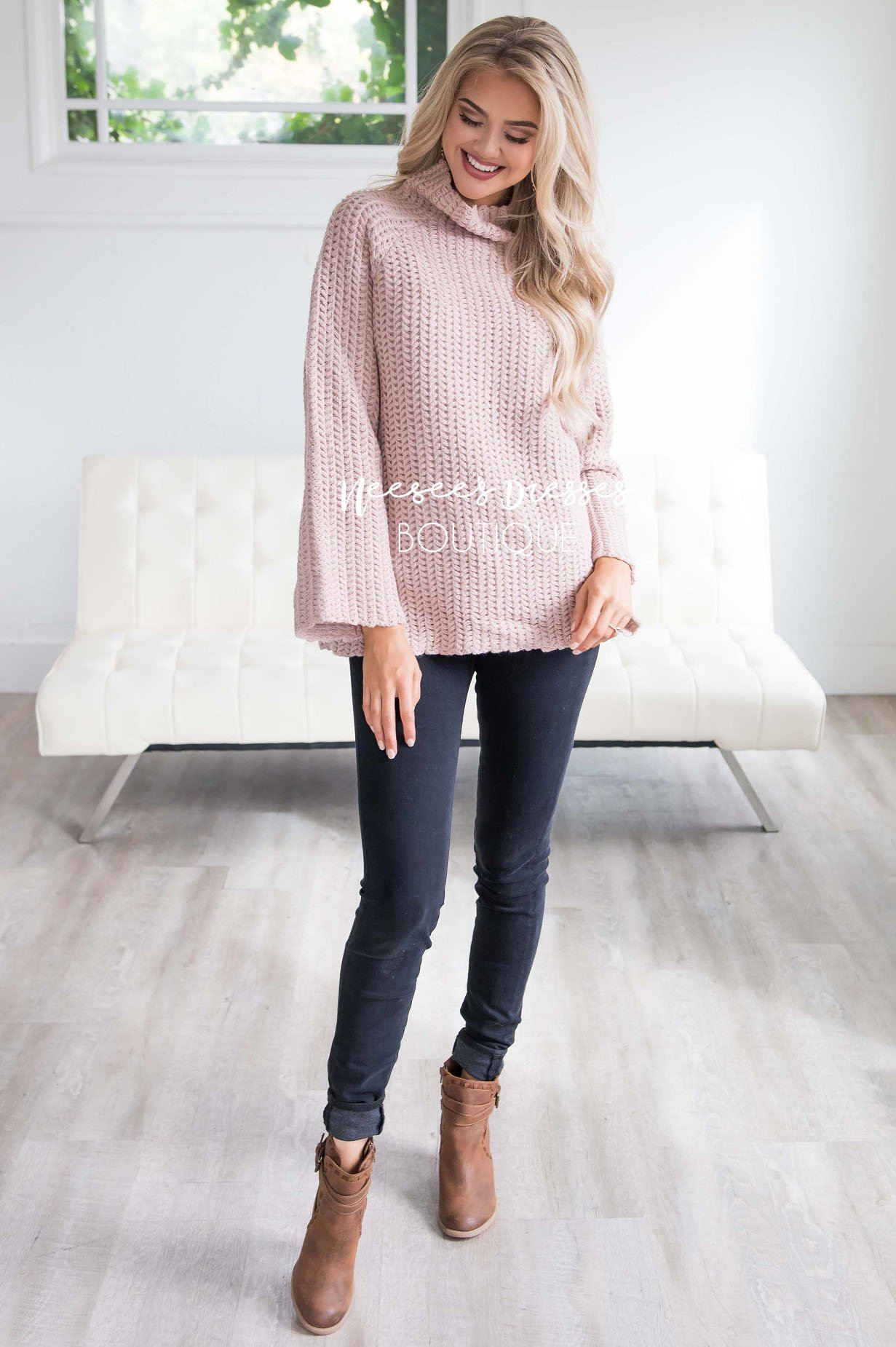 Knit For Me Bell Sleeve Sweater Tops vendor-unknown