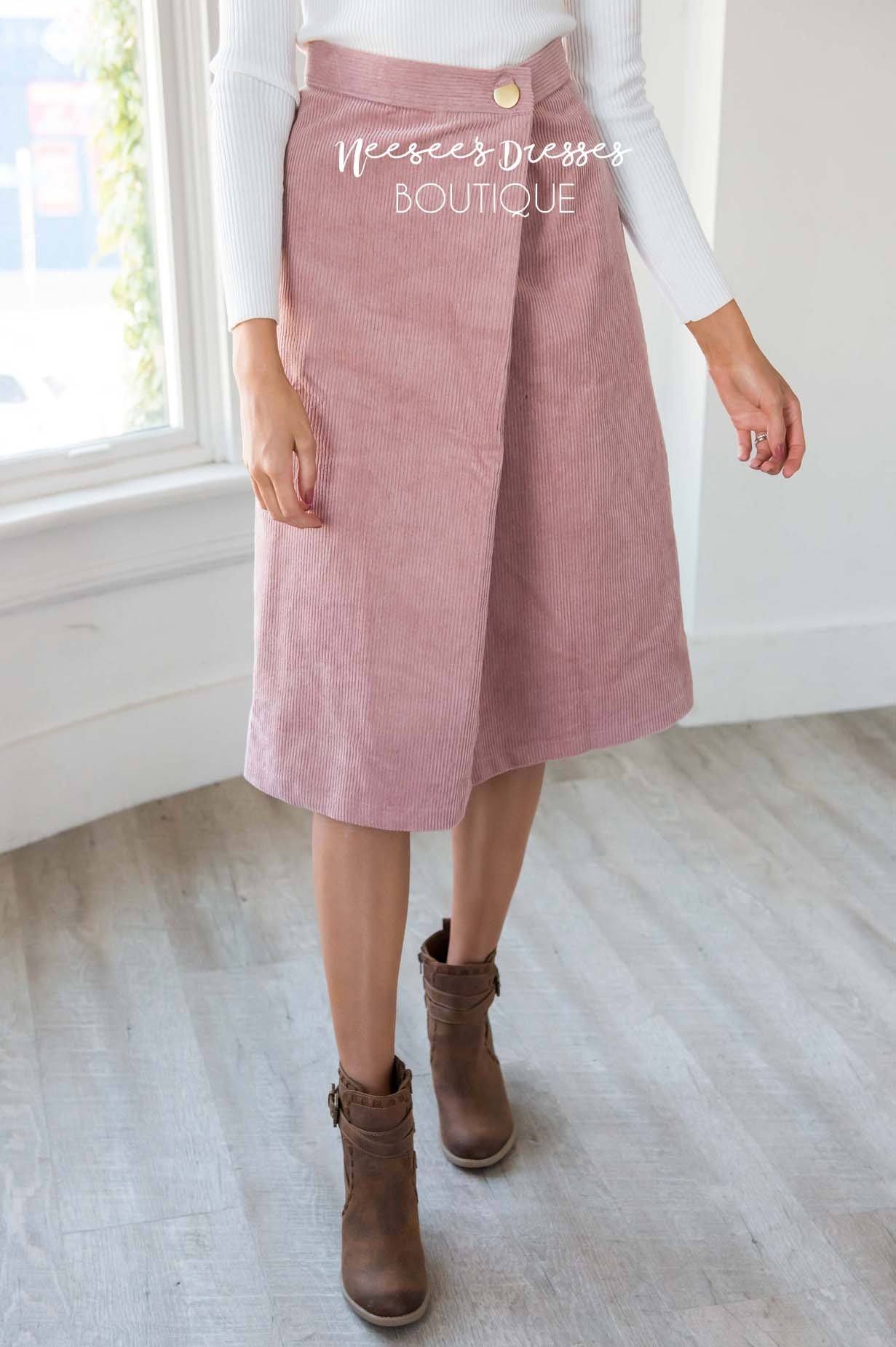 Falling Through Time Corduroy Skirt Skirts vendor-unknown