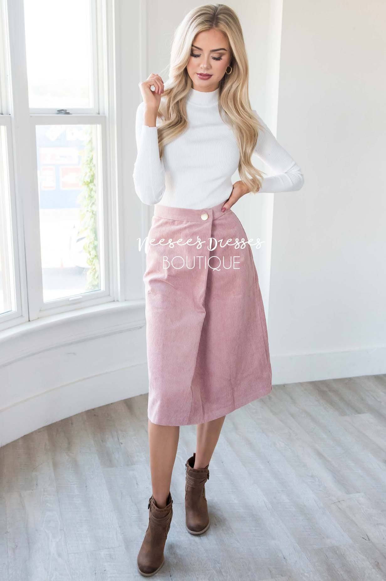 Falling Through Time Corduroy Skirt Skirts vendor-unknown