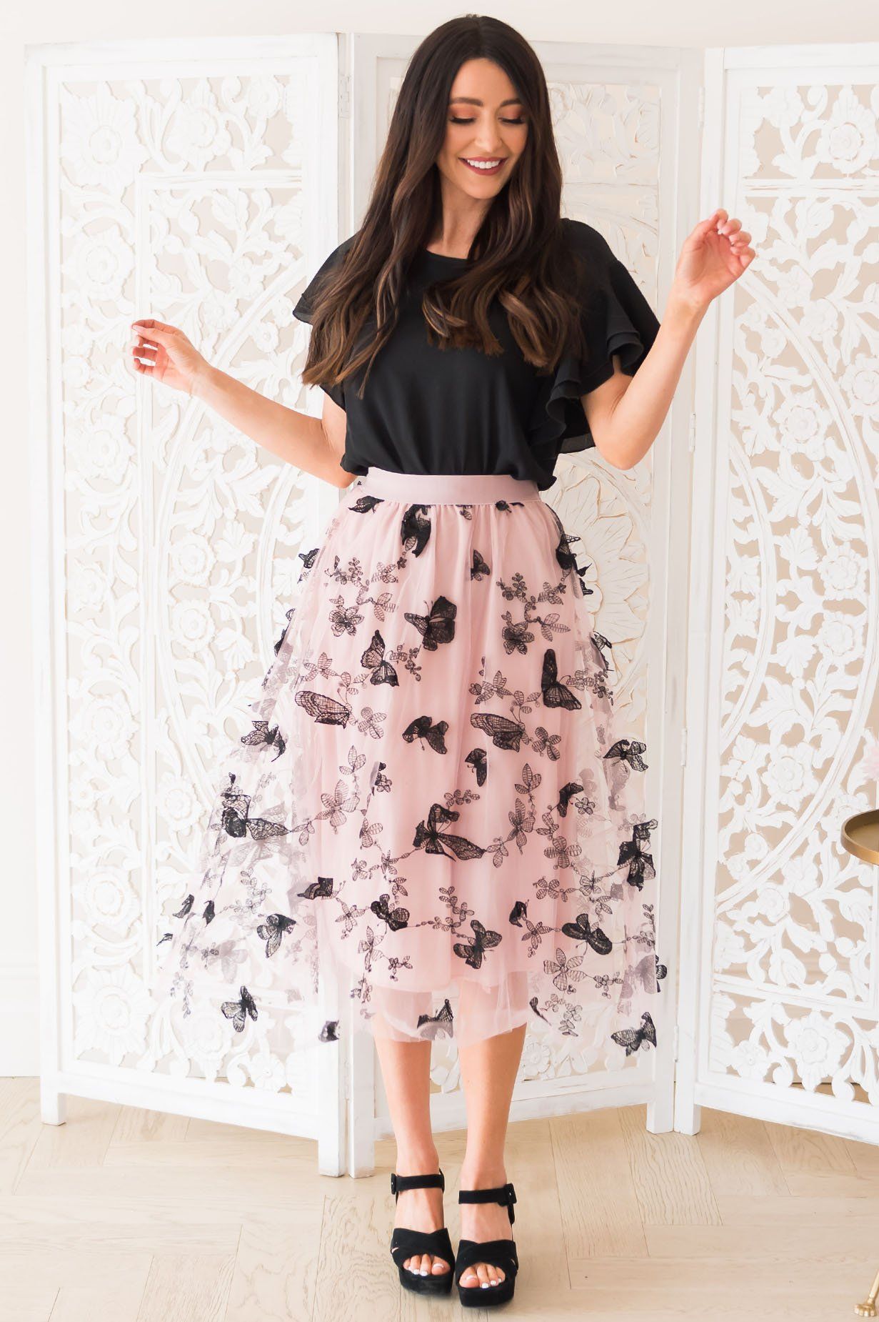 Fairytale Wishes Modest Tulle Skirt NeeSee's Dresses