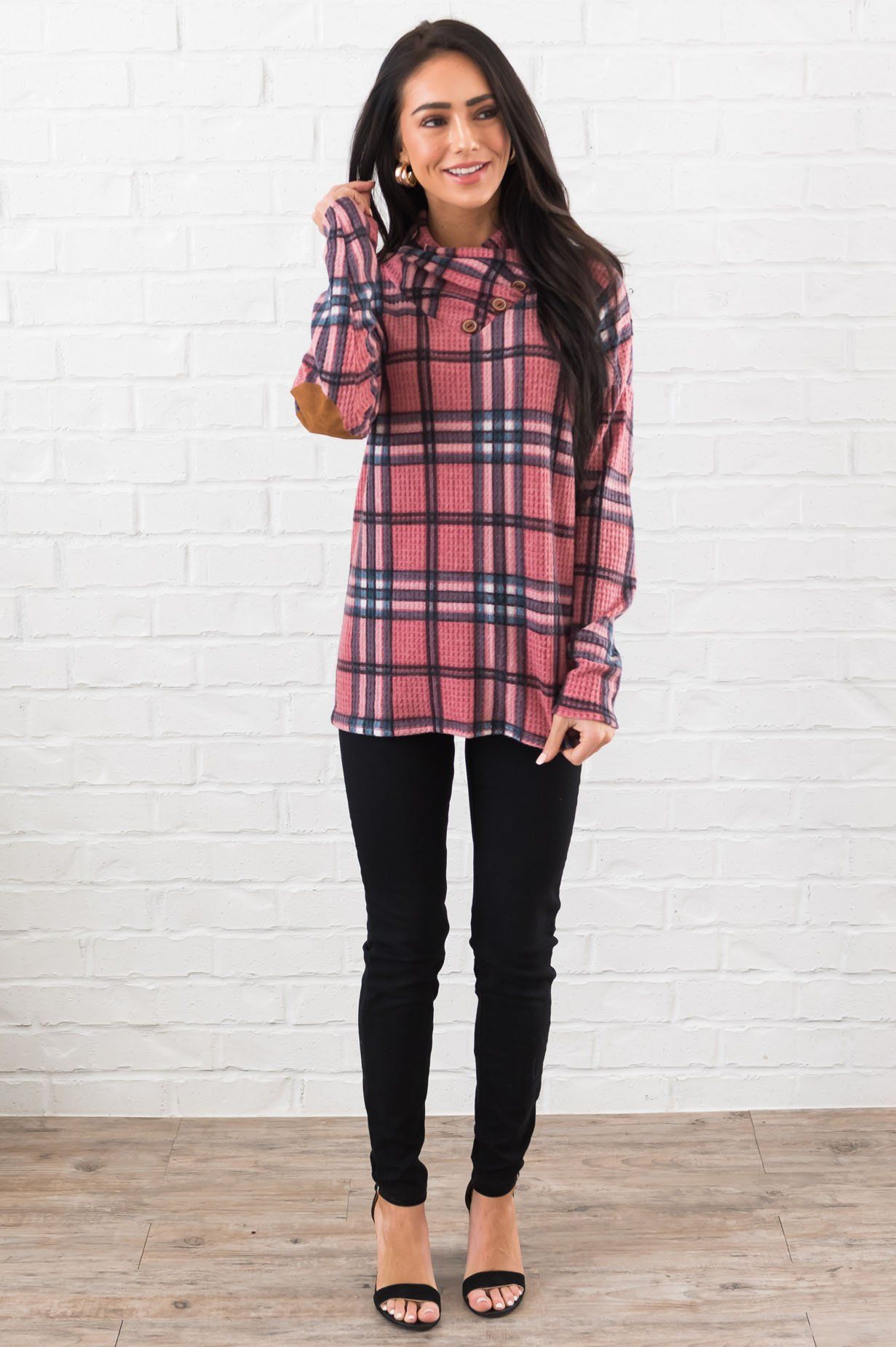Beautiful In Plaid Modest Top Modest Dresses vendor-unknown