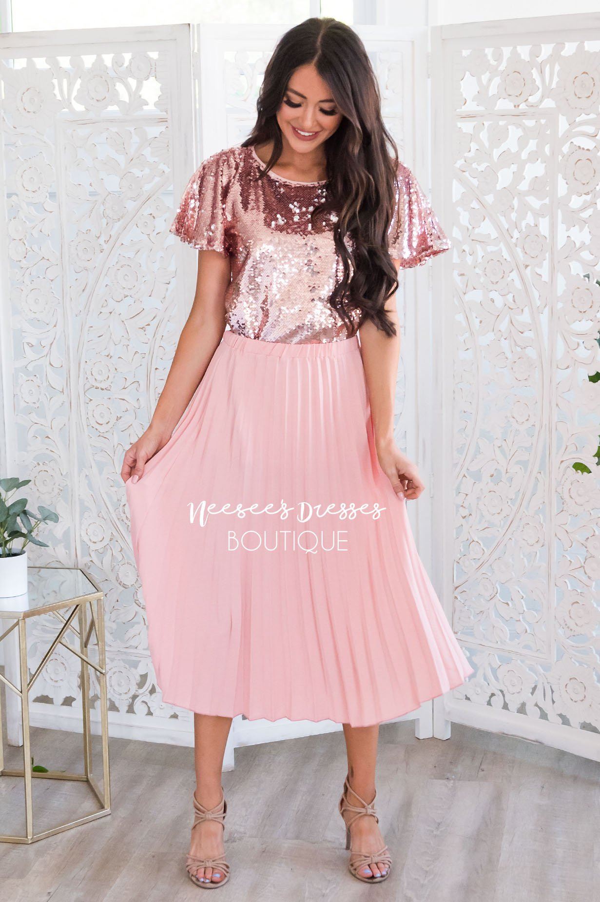 What A Darling Modest Pleat Skirt Modest Dresses vendor-unknown