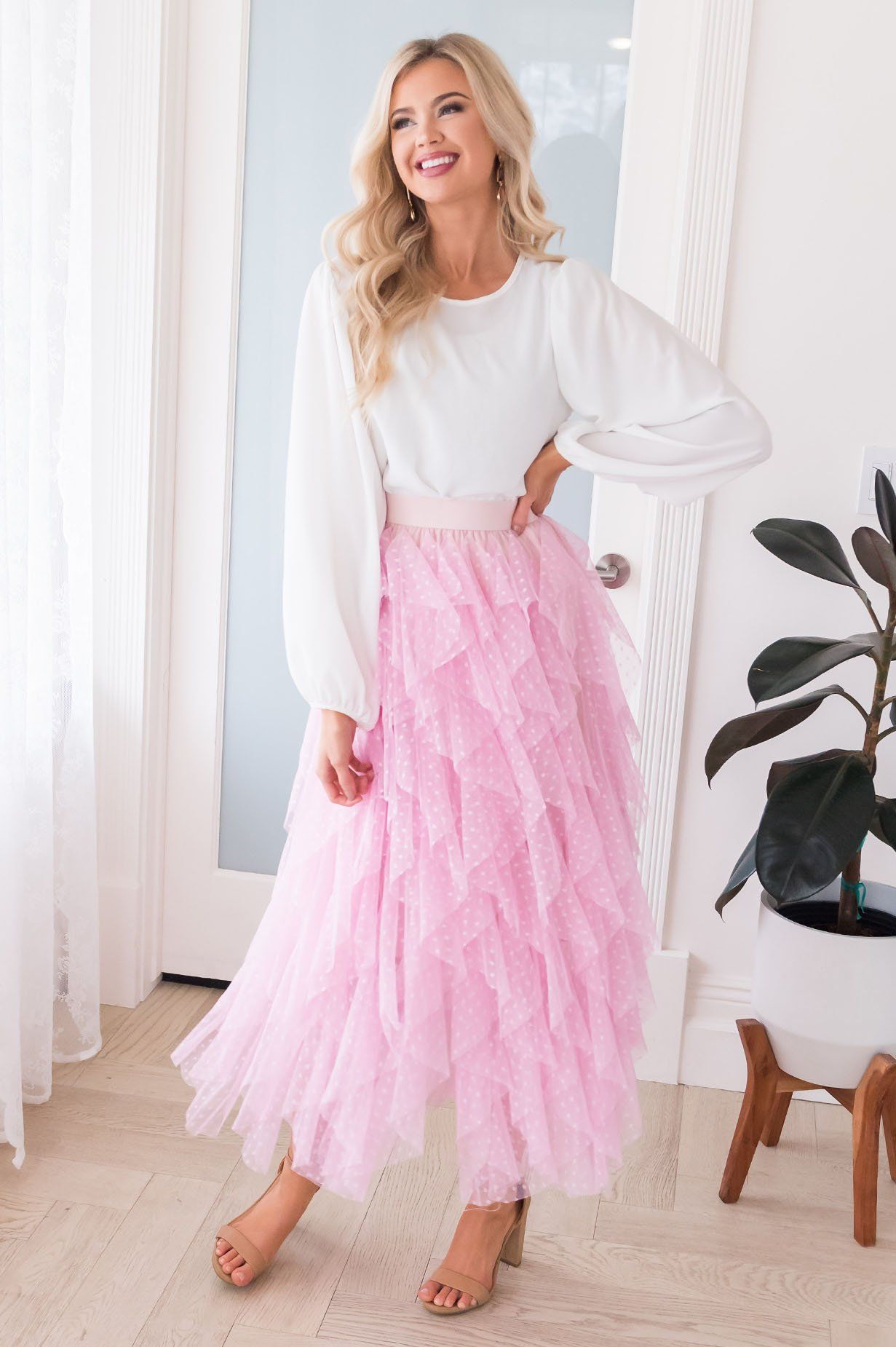 Polka Dot Party Tulle Skirt Skirts vendor-unknown