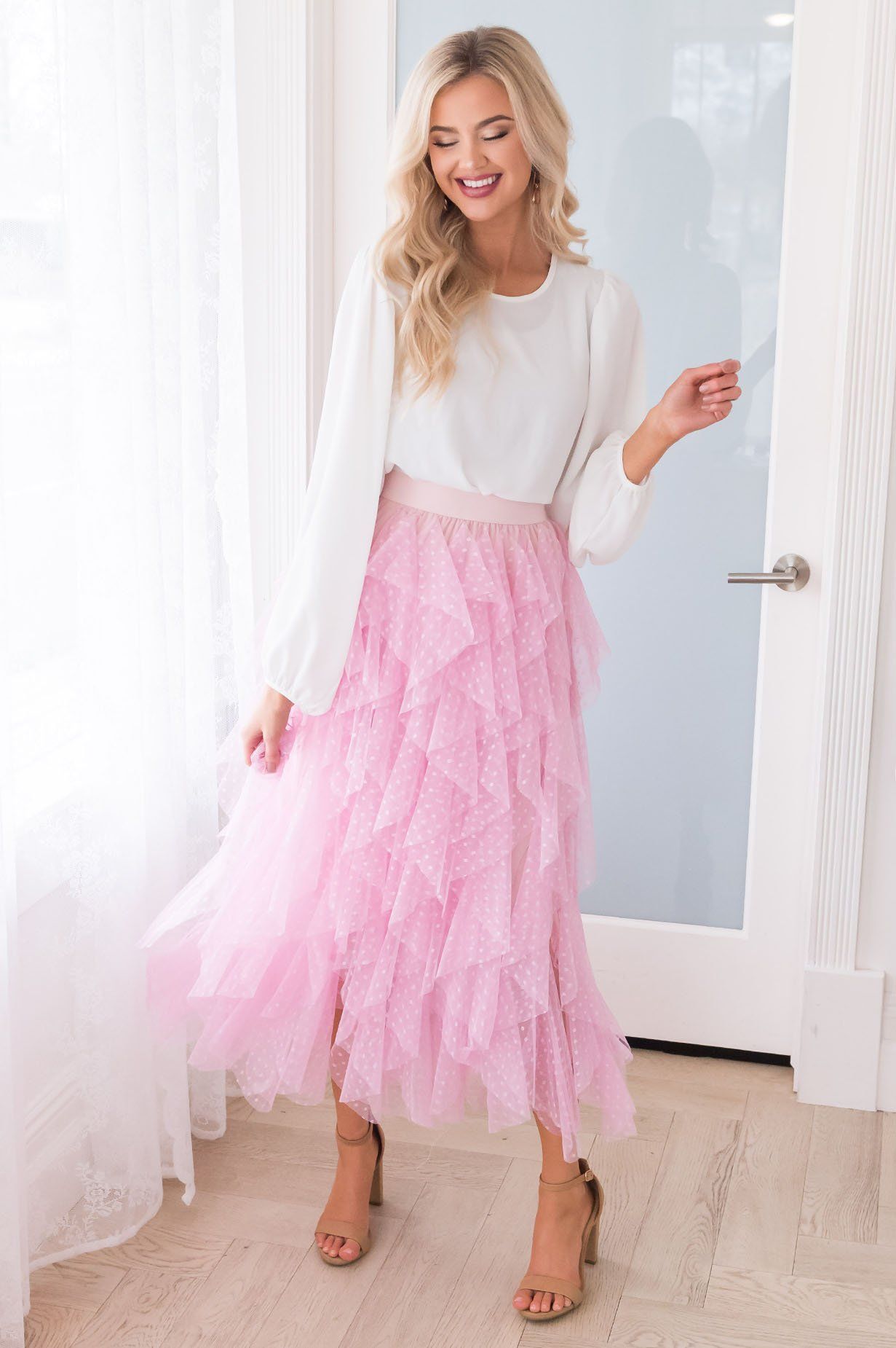 Polka Dot Party Tulle Skirt Skirts vendor-unknown
