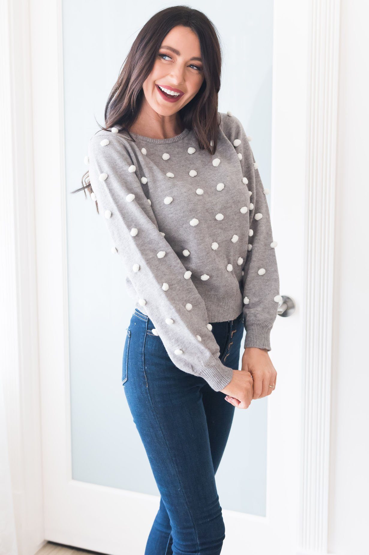 Frozen In Time Modest Sweater Modest Dresses vendor-unknown