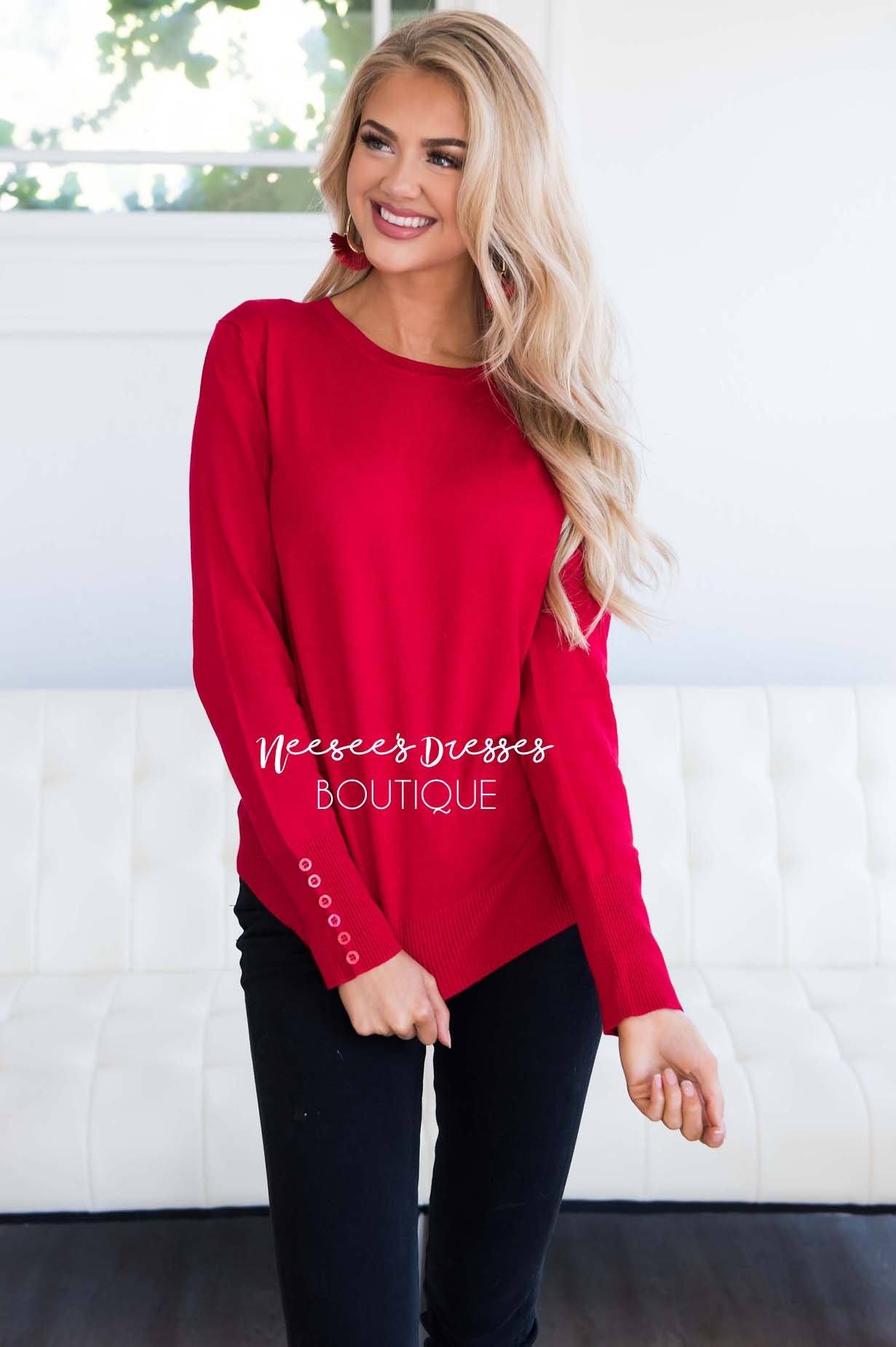 In Love with Fall Button Sleeve Sweater Tops vendor-unknown