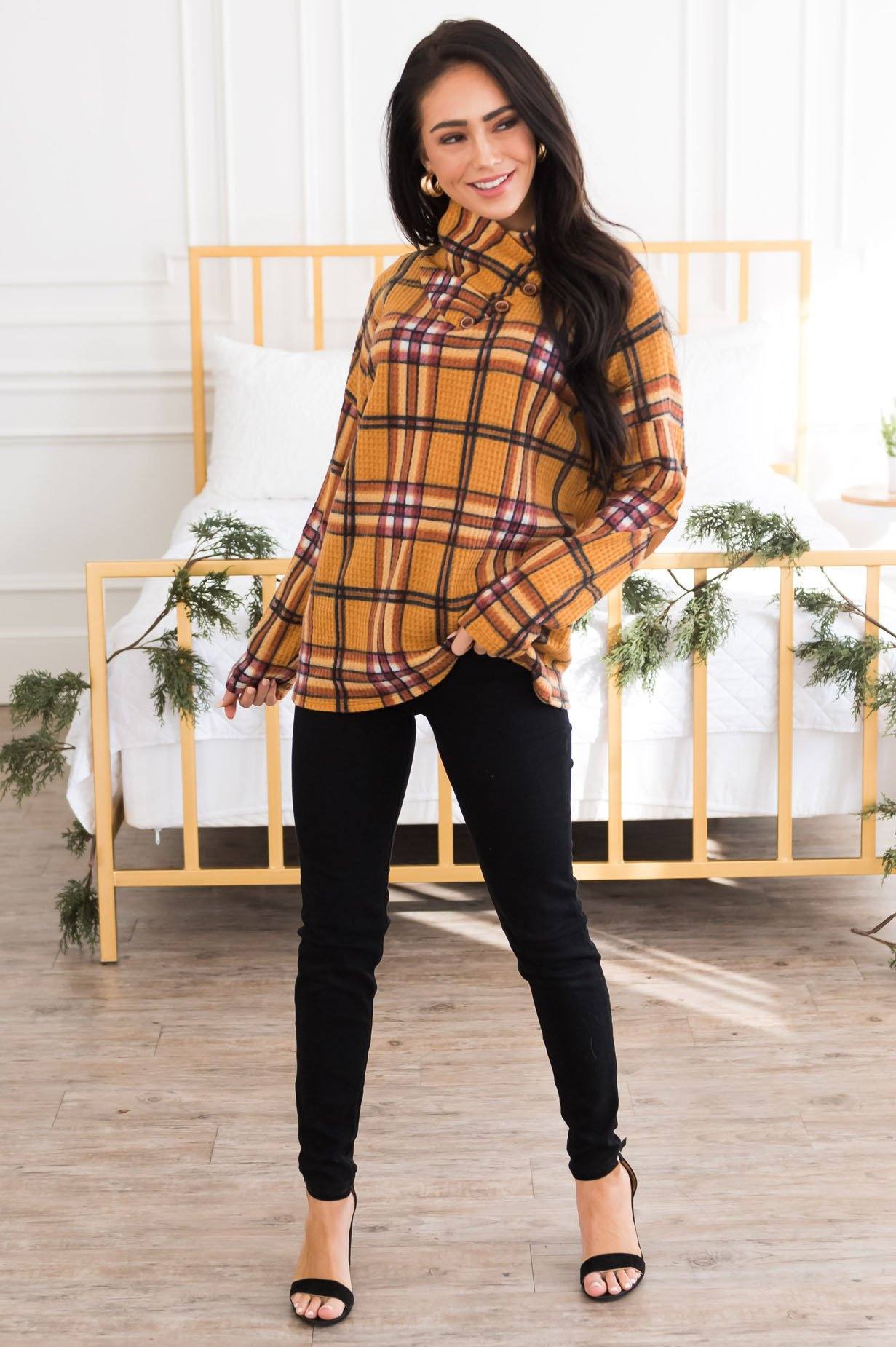 Beautiful In Plaid Modest Top Modest Dresses vendor-unknown