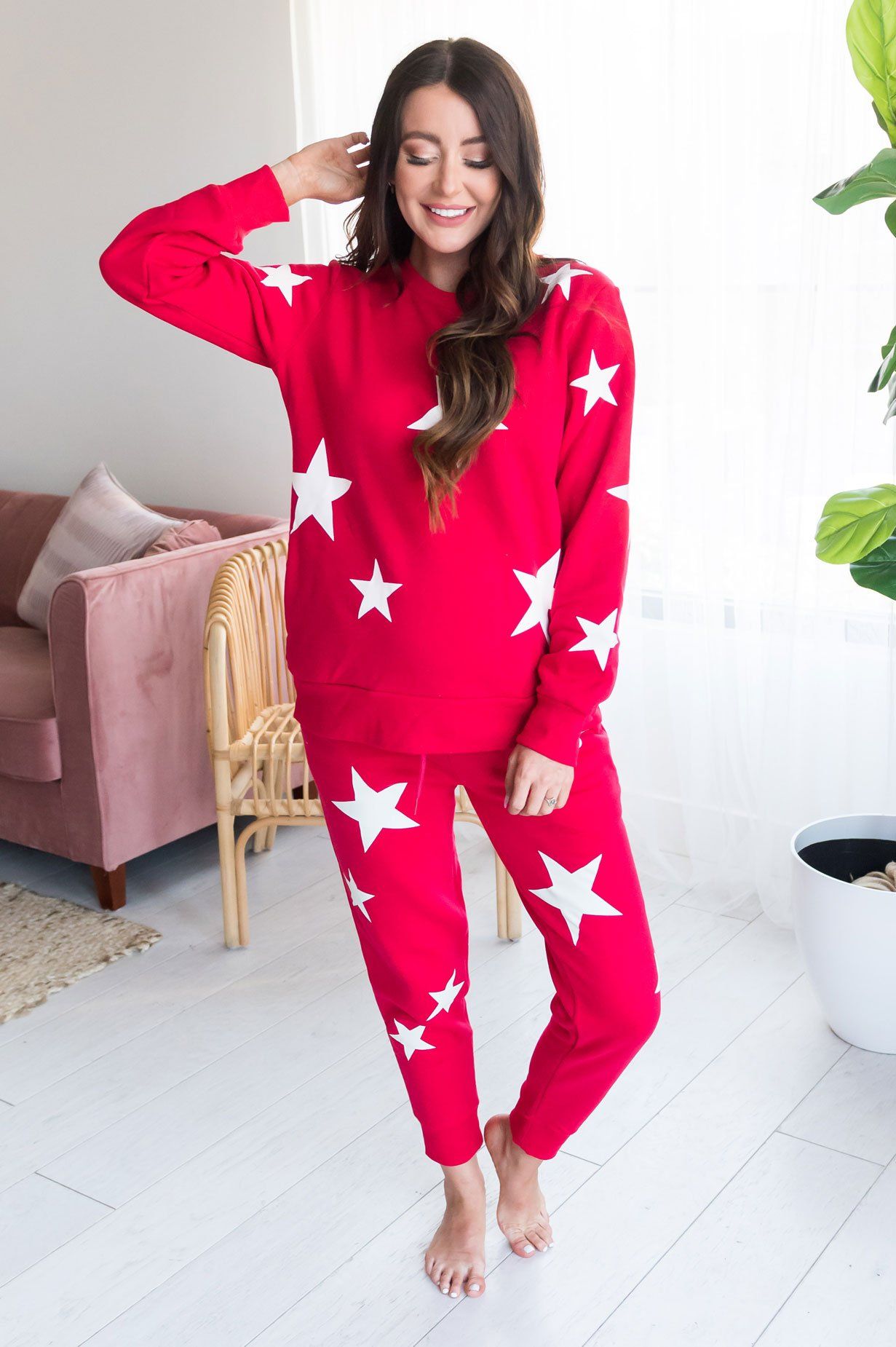 Star Gazer Modest Sweat Set Tops vendor-unknown