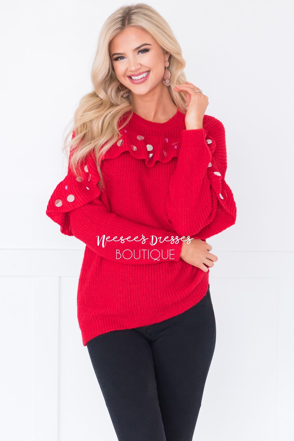 Add A Little Sparkle Modest Sweater Modest Dresses vendor-unknown