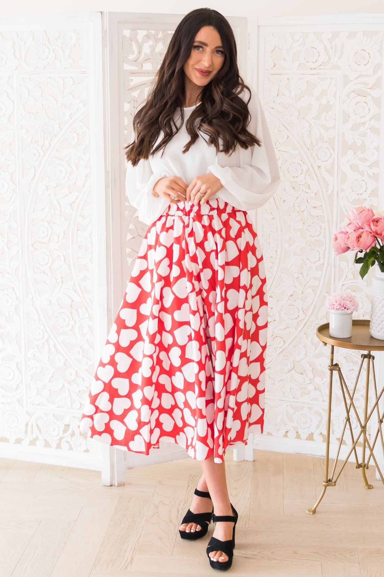 Be My Valentine Modest Skirt NeeSee's Dresses