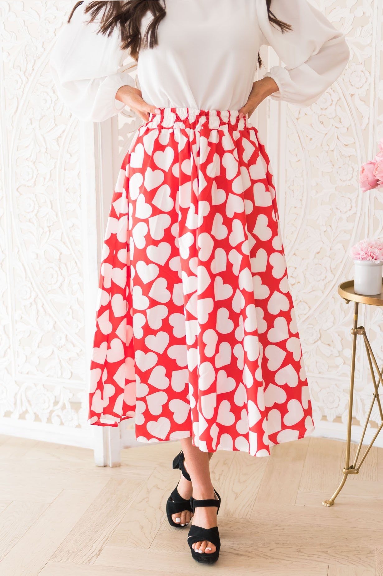 Be My Valentine Modest Skirt NeeSee's Dresses