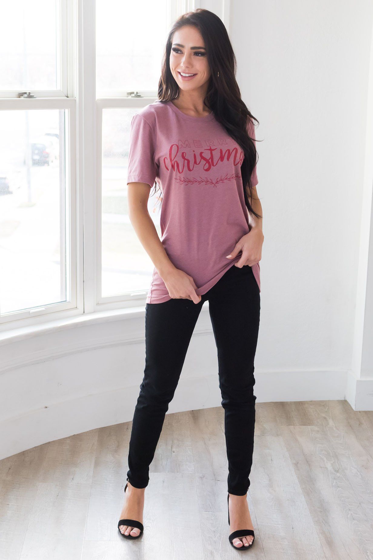 Merry Christmas Modest Tee Modest Dresses vendor-unknown