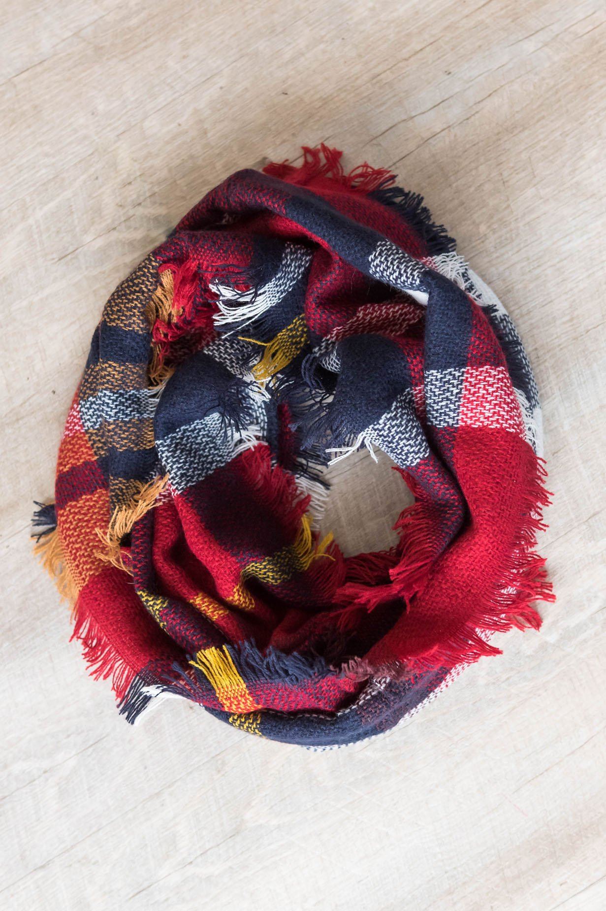 Cozy Up With You Plaid Scarf Accessories & Shoes Leto Accessories