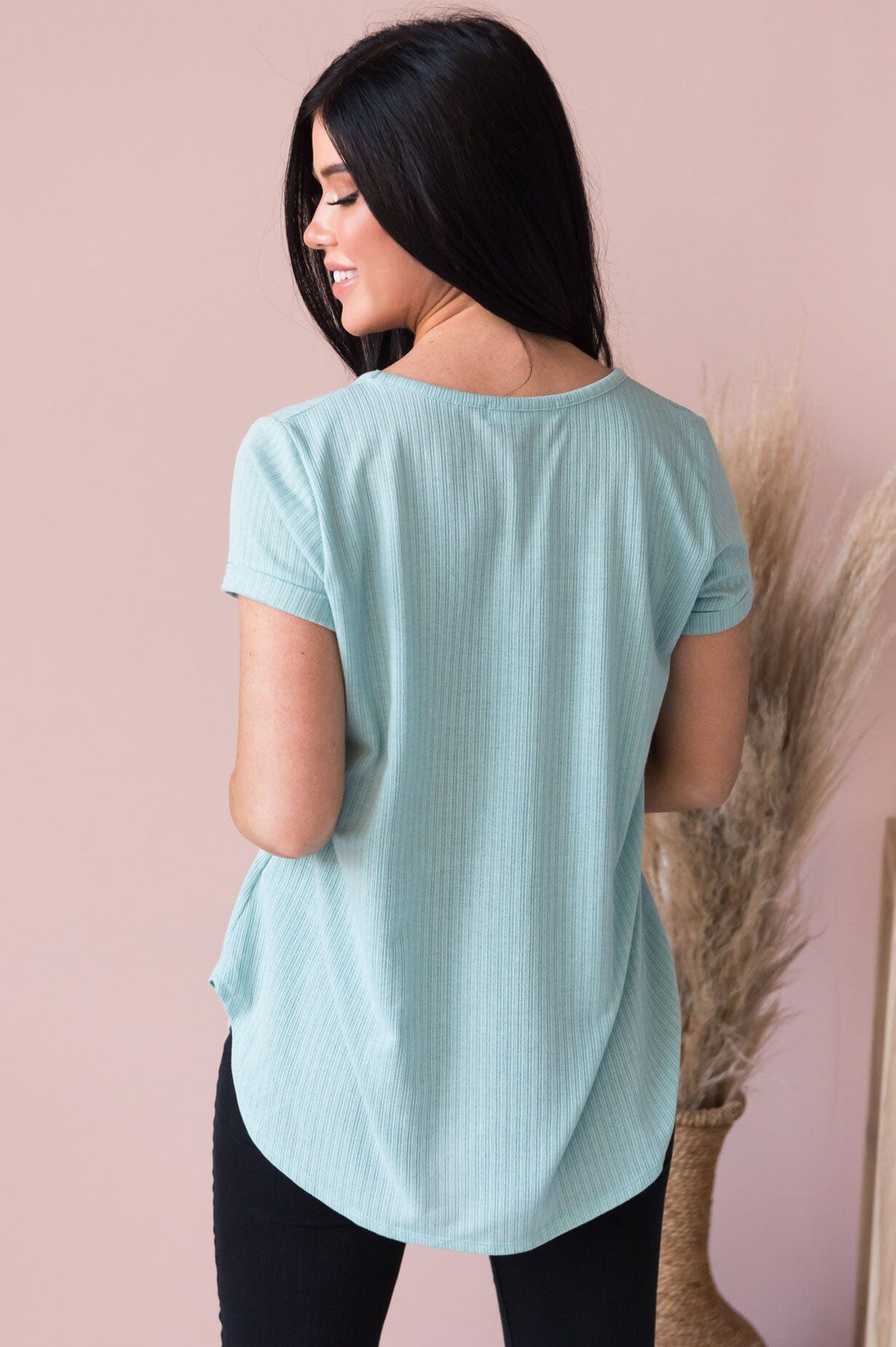 Your Favorite Ribbed Modest Tee NeeSee's Dresses