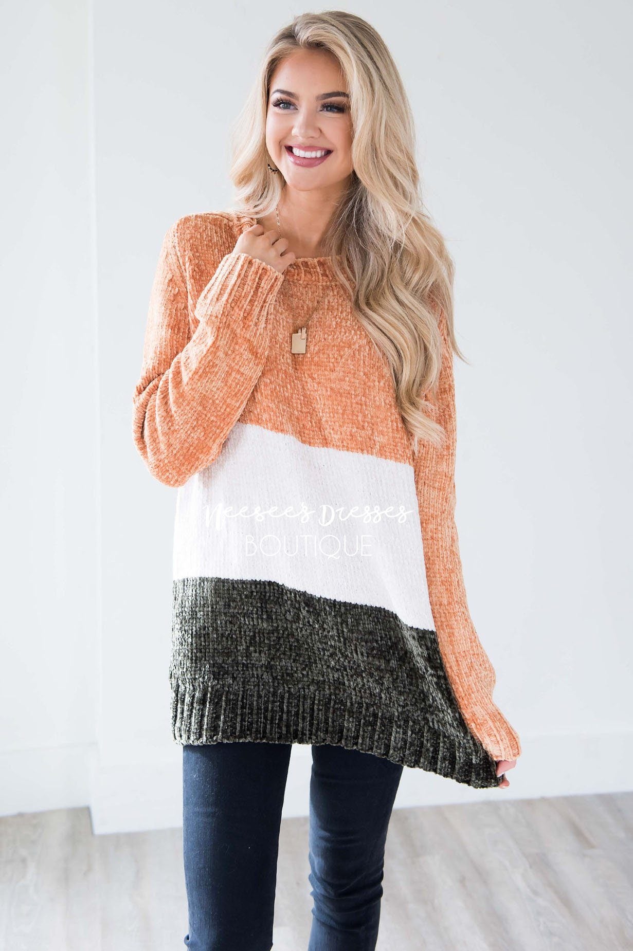 Far From Home Striped Sweater Tops vendor-unknown