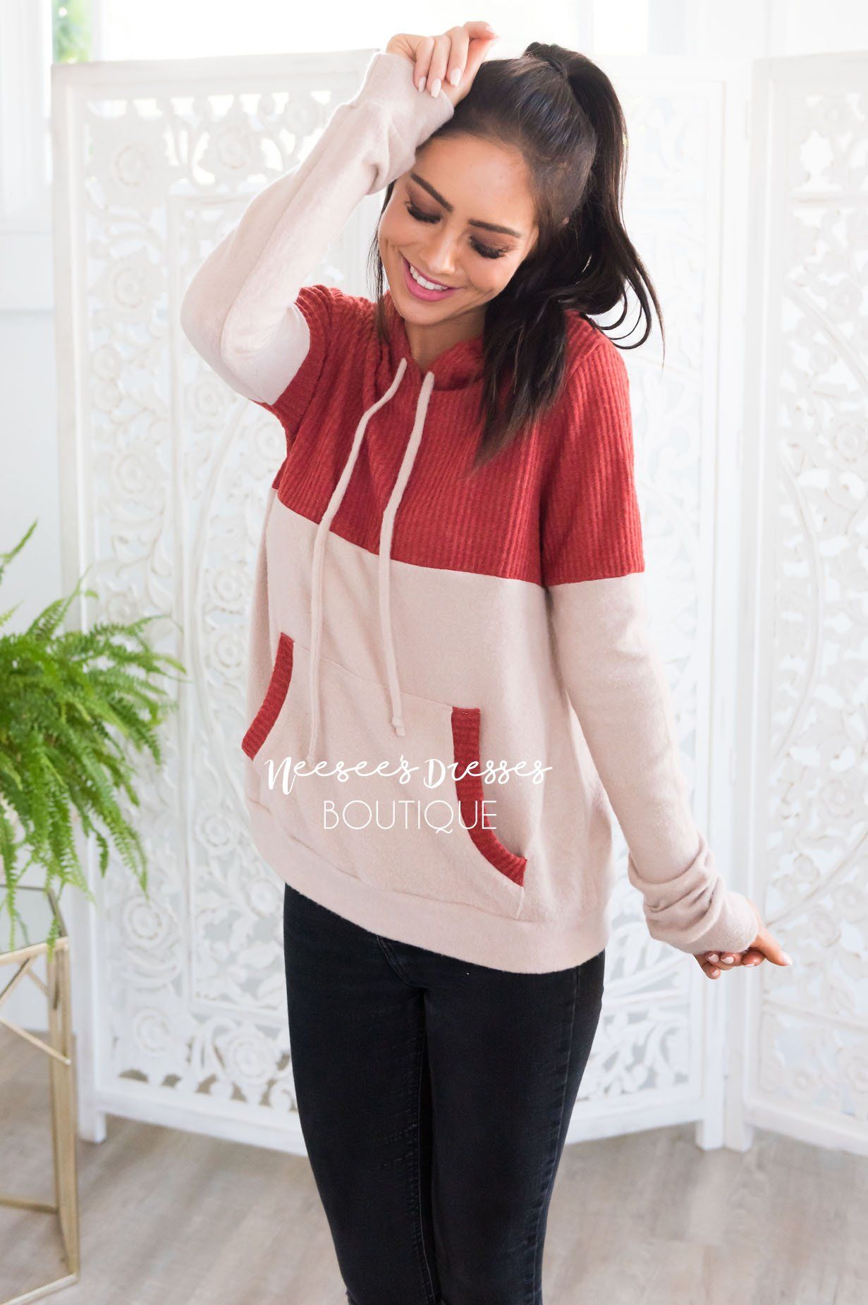 Adventure Awaits Thermal Hoodie Modest Dresses vendor-unknown