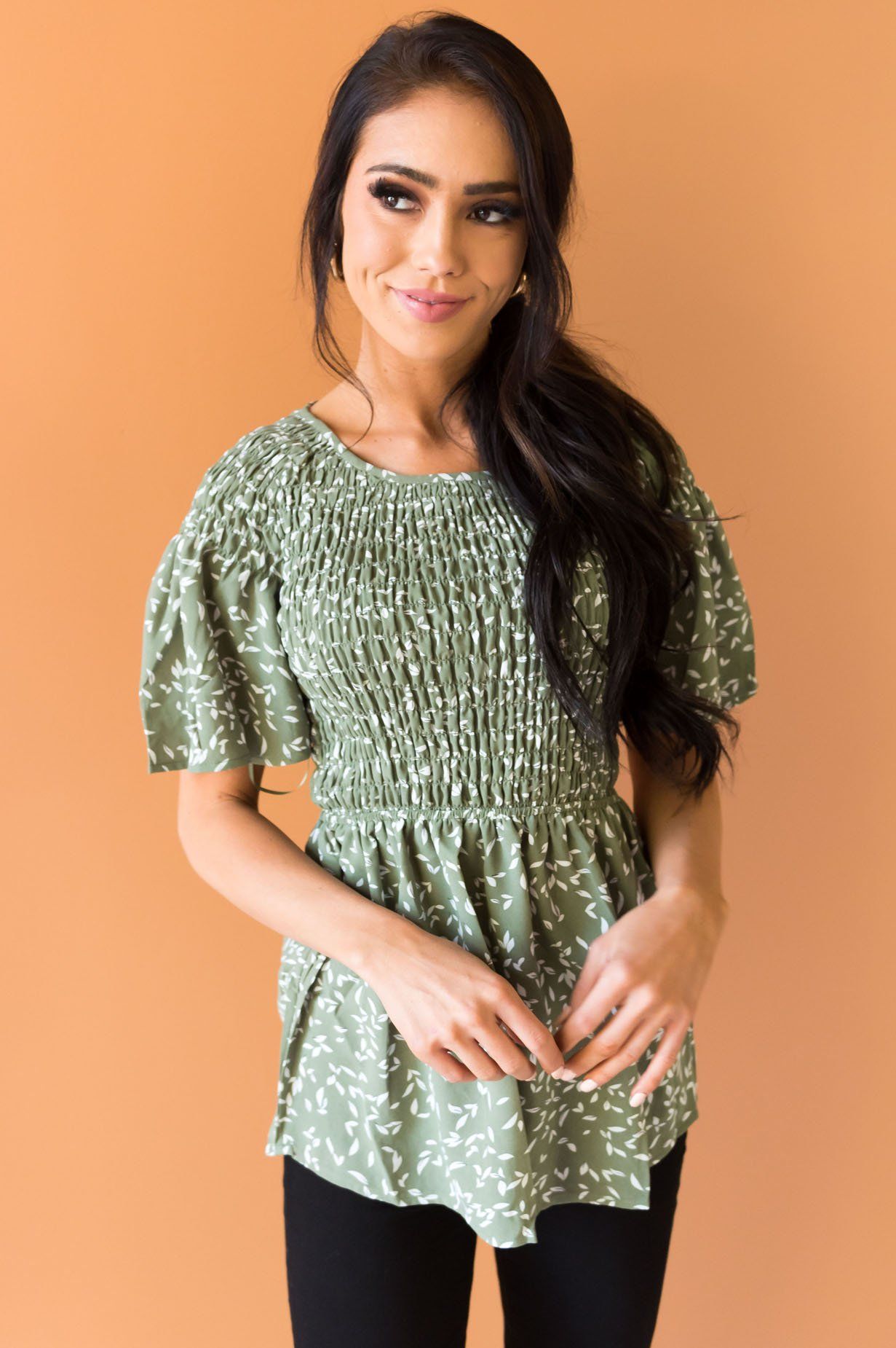 Midnight Blues Modest Blouse Tops vendor-unknown