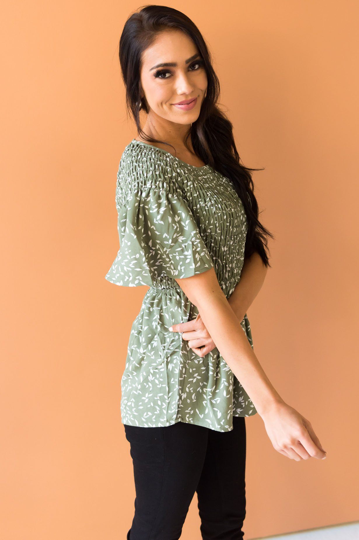 Midnight Blues Modest Blouse Tops vendor-unknown