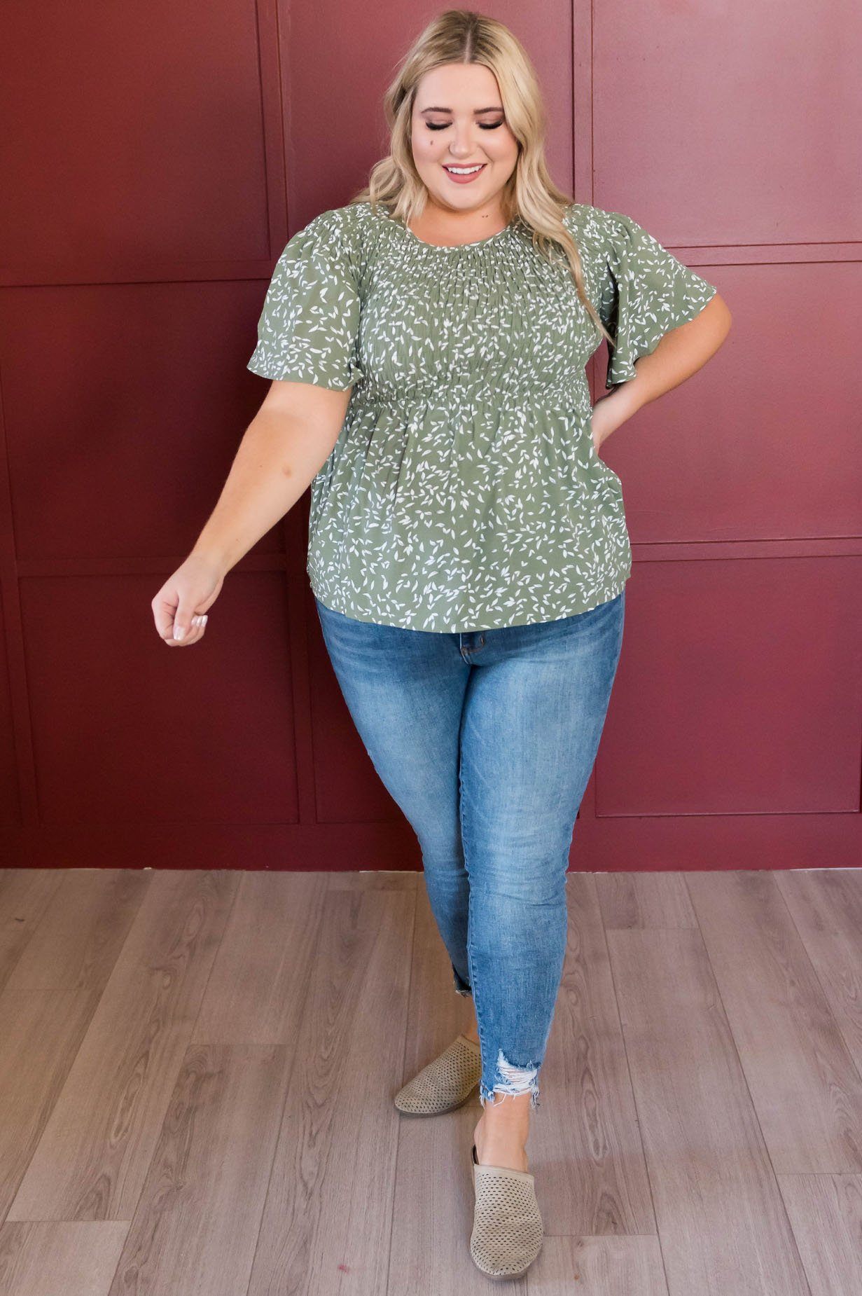 Midnight Blues Modest Blouse Tops vendor-unknown