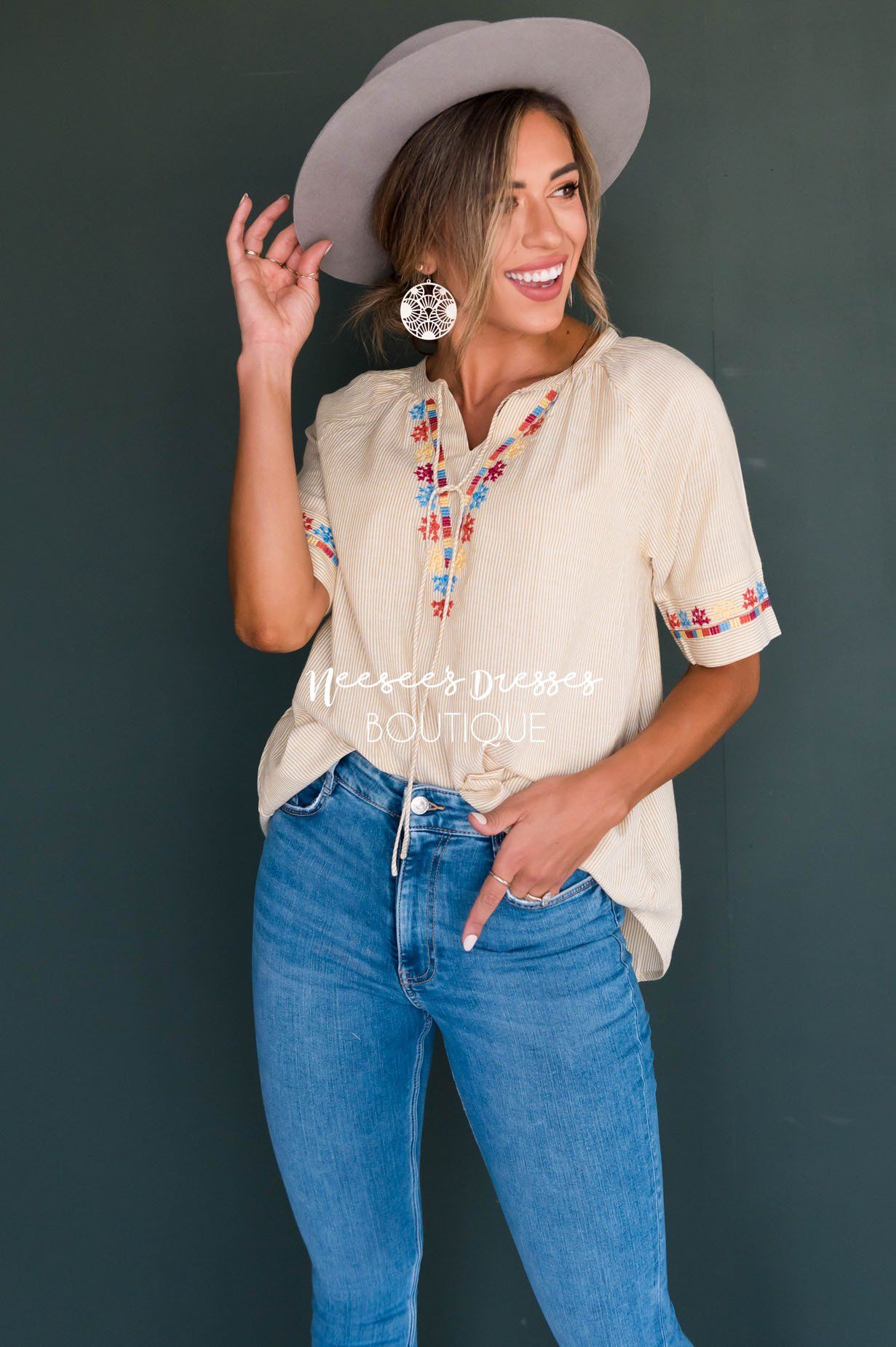 Second Chances Modest Blouse Tops vendor-unknown