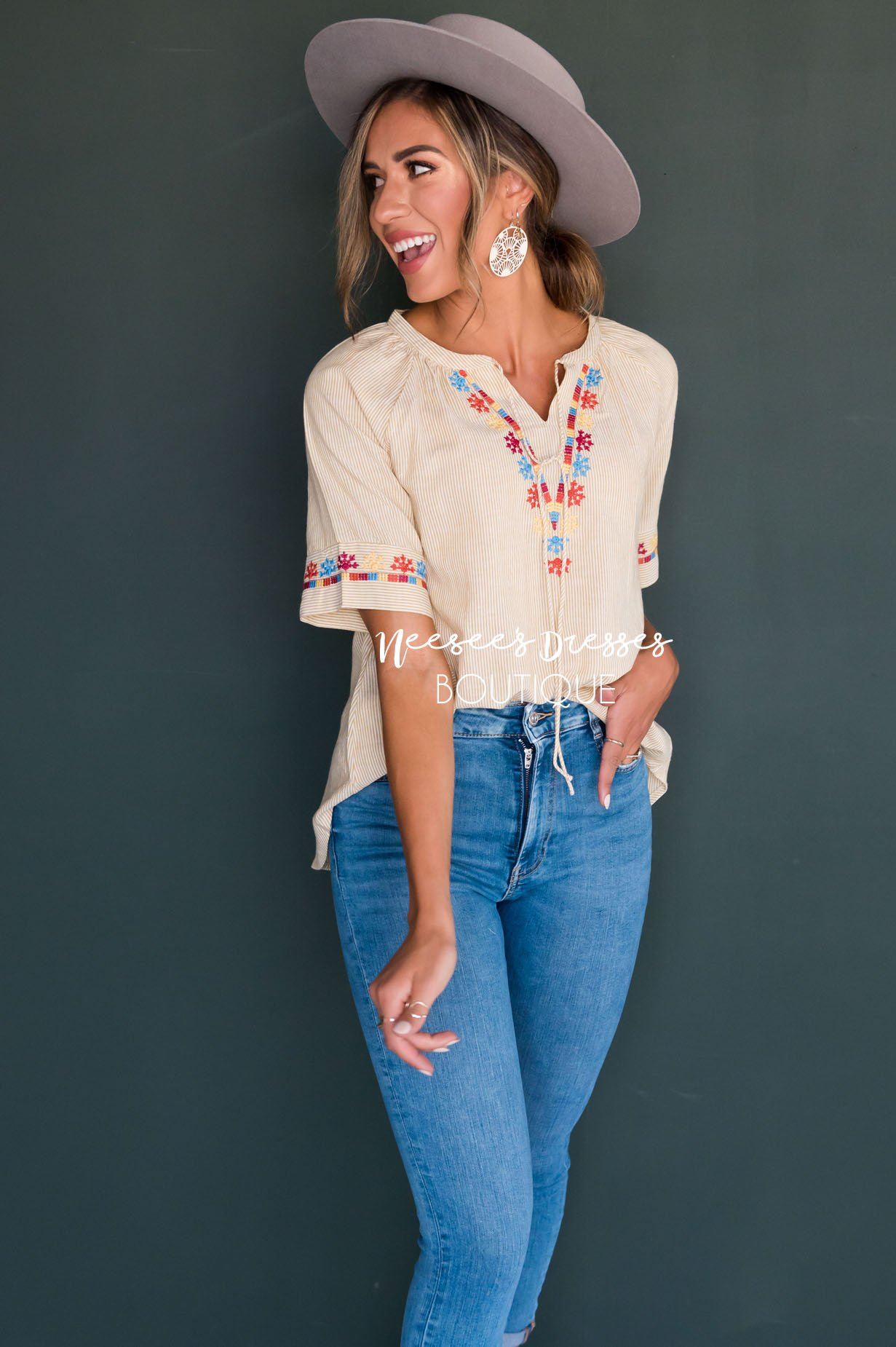 Second Chances Modest Blouse Tops vendor-unknown