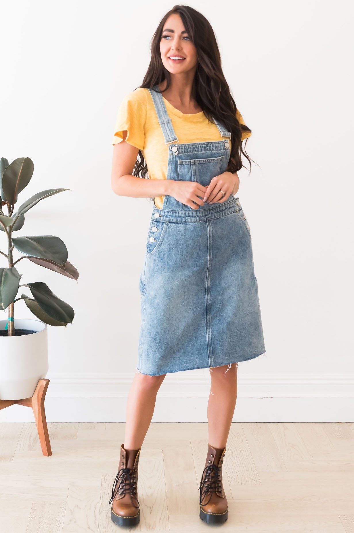 The Sharia Denim Overall Dress Modest Dresses vendor-unknown