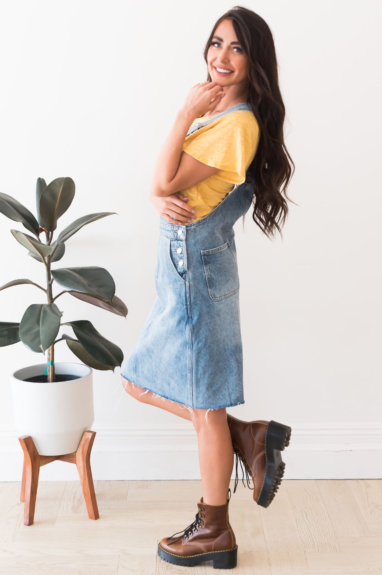 The Sharia Denim Overall Dress Modest Dresses vendor-unknown