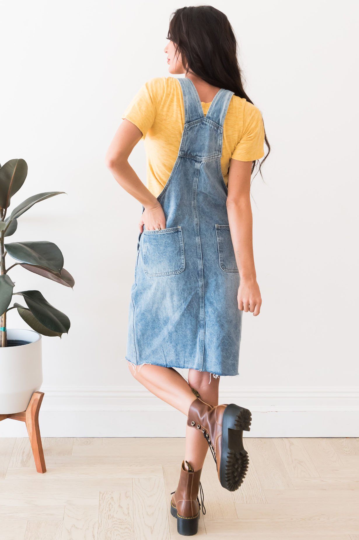 The Sharia Denim Overall Dress Modest Dresses vendor-unknown