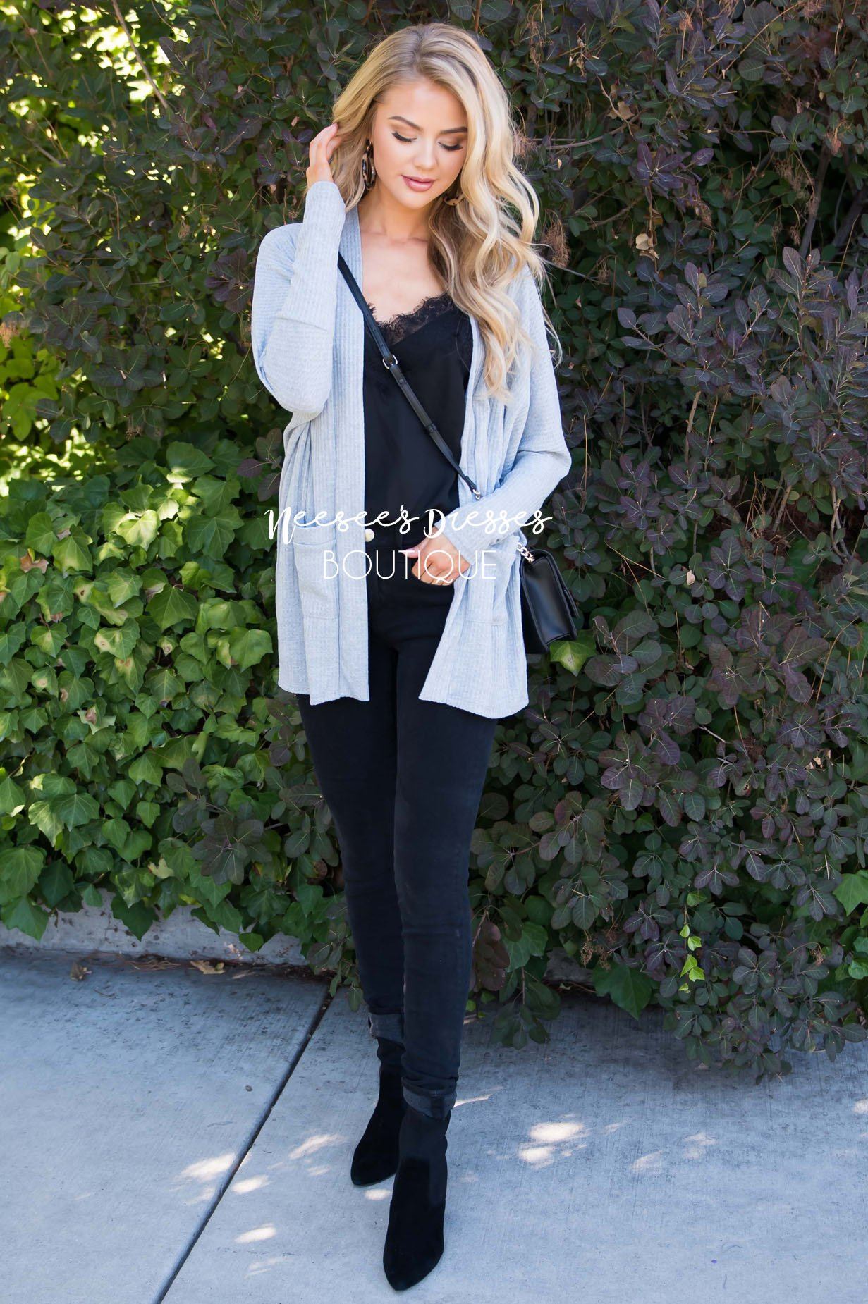 Shine Bright Thermal Cardigan Tops vendor-unknown
