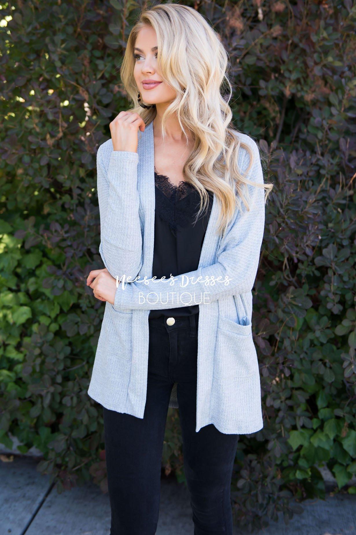 Shine Bright Thermal Cardigan Tops vendor-unknown