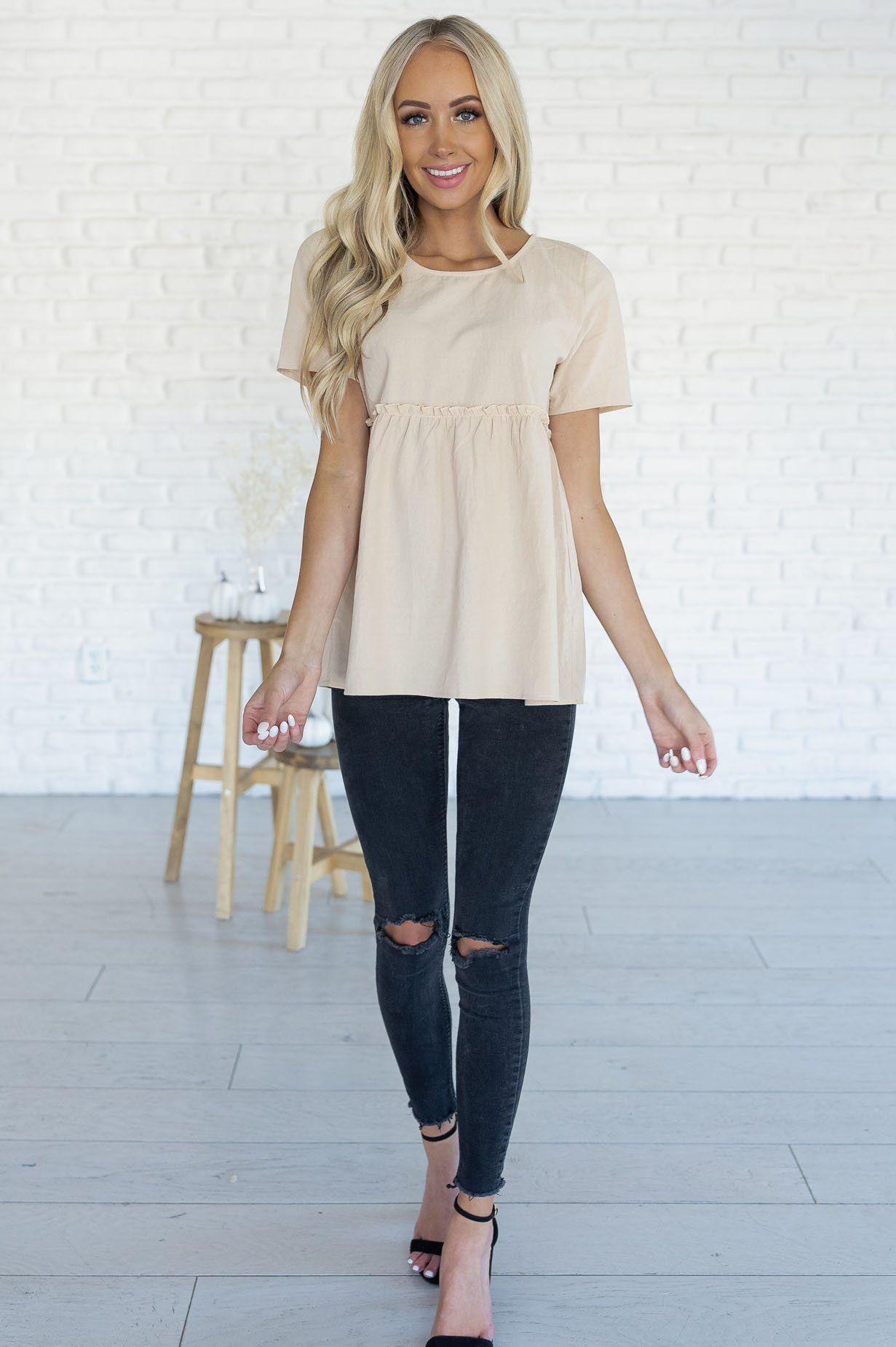 Perfect Days Modest Blouse Tops vendor-unknown